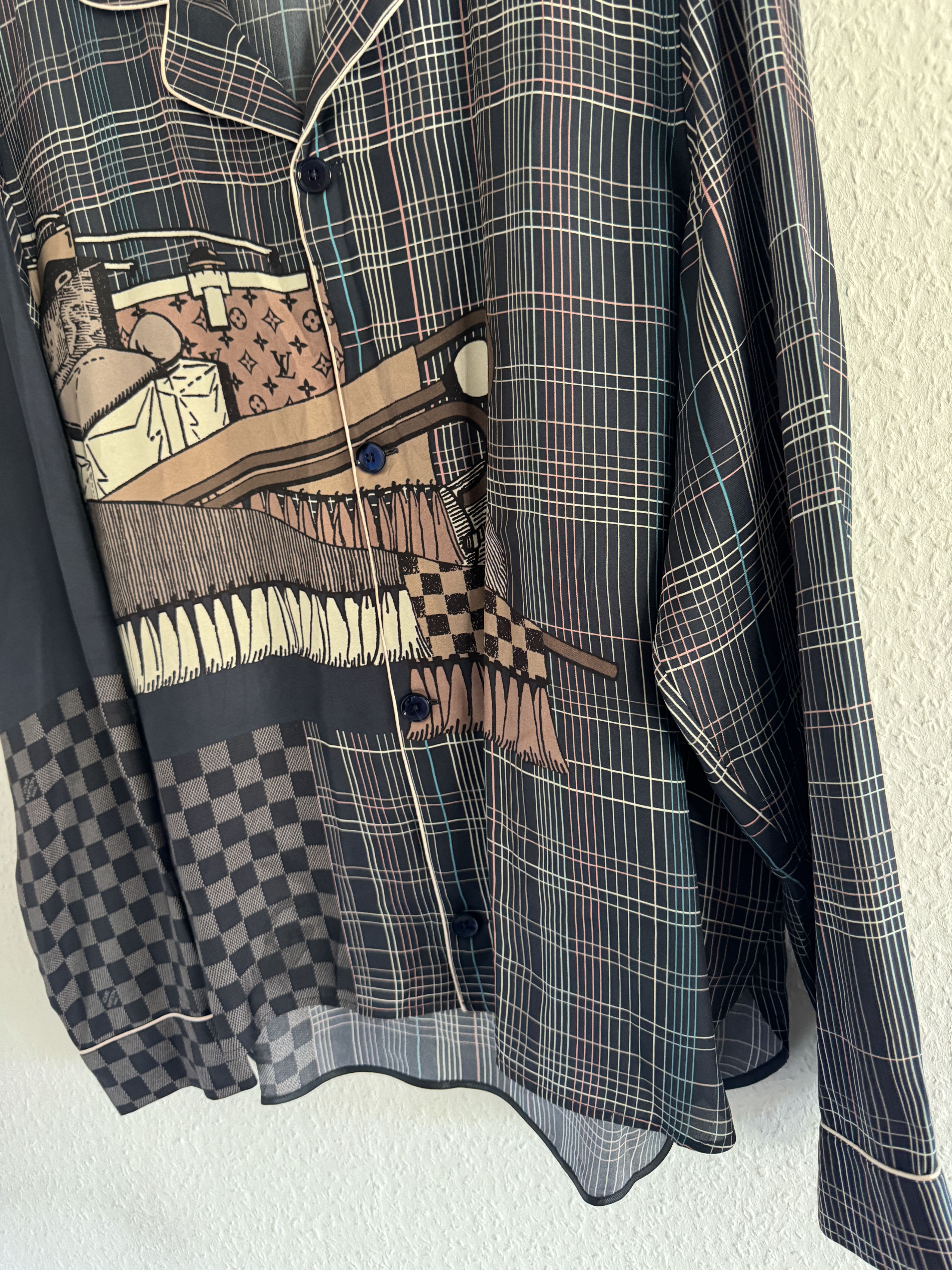 Louis Vuitton Prêt-à-Partir Silk Pyjama Shirt Size US L / EU 52-54 / 3 - 7 Thumbnail