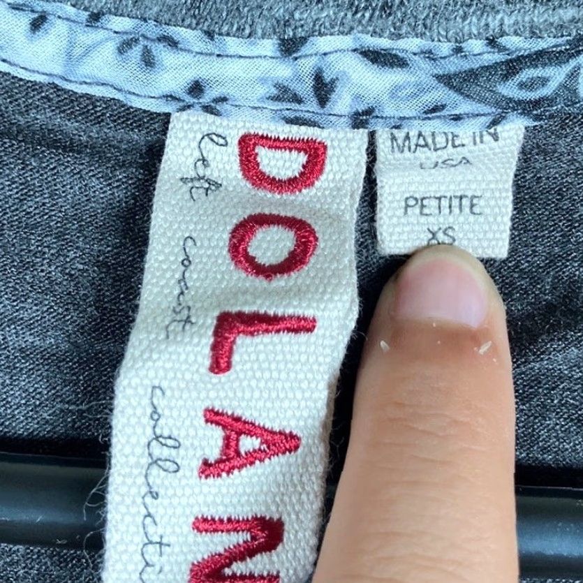 Vintage Dolan Left Coast Collection Dress Gray Mini Keyhole Long Sleeve Stretch XSP Size XS / US 0-2 / IT 36-38 - 6 Thumbnail