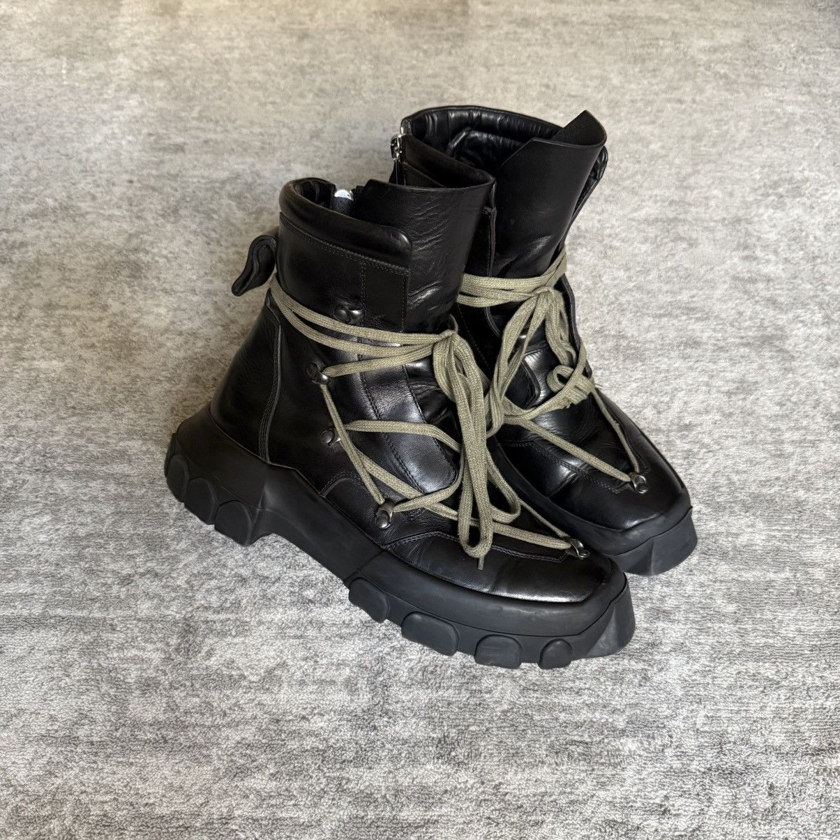 SS18 Rick Owens Mainline Pentagram Lace Bozo Tractor Boots