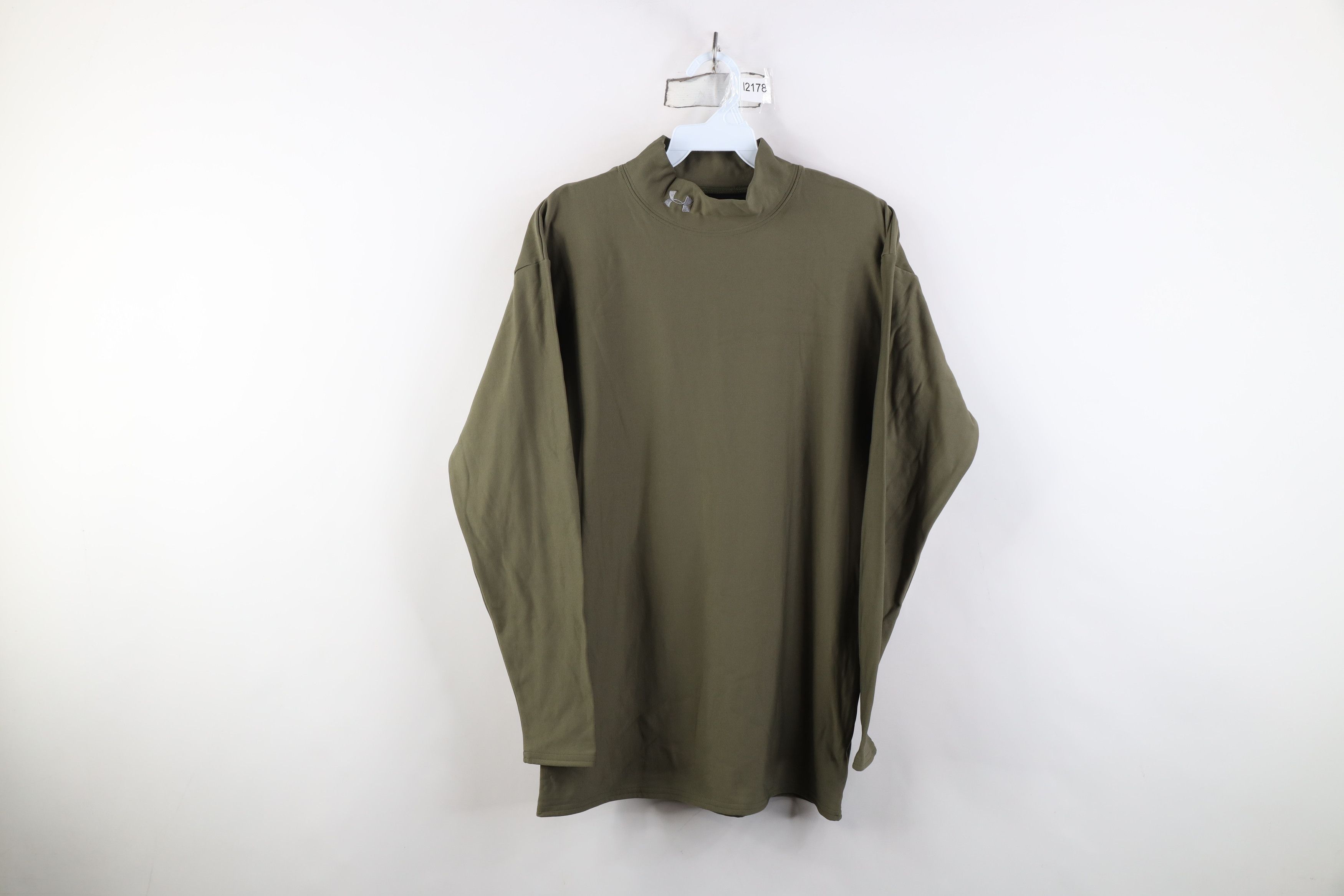 Under Armour Vintage Under Armour Compression Mock Neck T-Shirt Green Size US XL / EU 56 / 4 - 1 Thumbnail