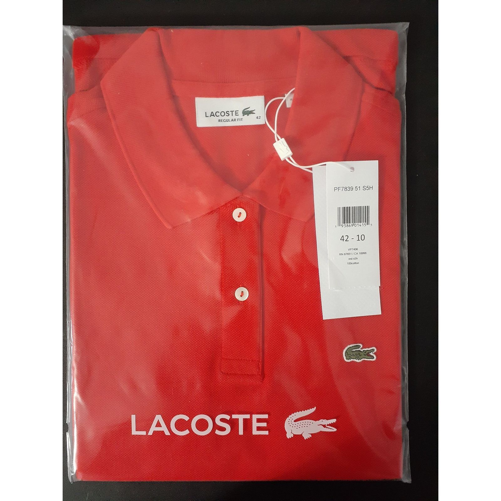 Lacoste Lacoste Women's Classic Fit Petit Piqu Polo, Corrida, 10 Size L / US 10 / IT 46 - 2 Thumbnail