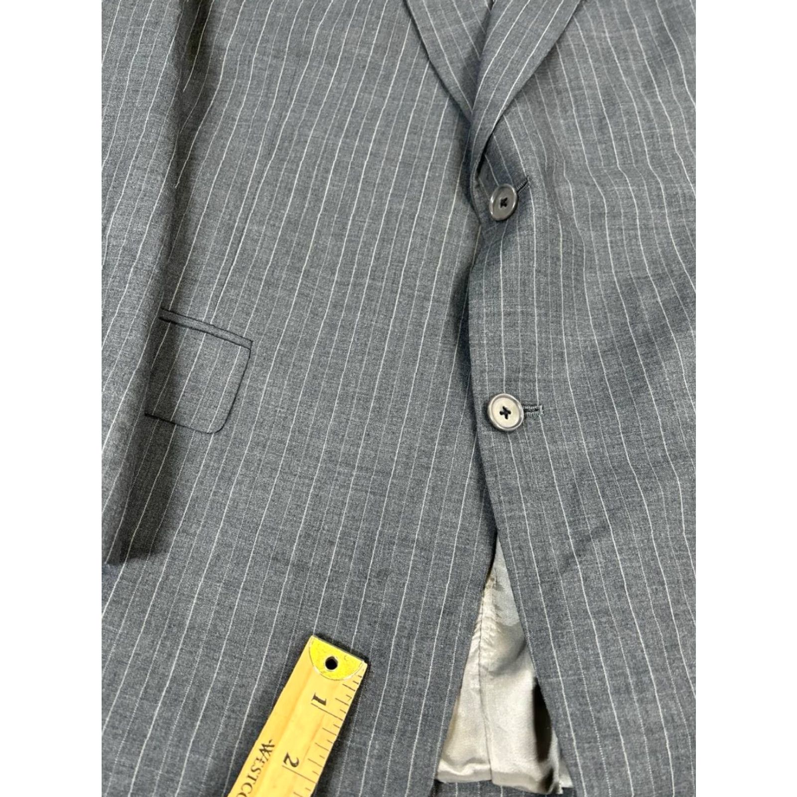 Hart Schaffner Marx Hart Schaffner Marx Travelor Suit Mens 44 Gray Wool Size 44R - 6 Thumbnail