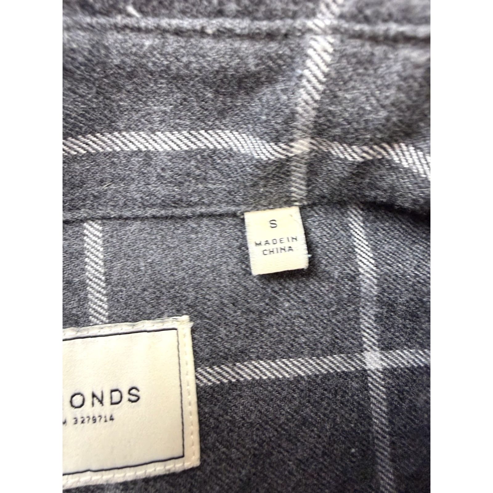 Vintage 7 Diamonds Shirt Mens Small Gray Plaid Flannel Long Sleeve Button Front Casual Size US S / EU 44-46 / 1 - 4 Thumbnail