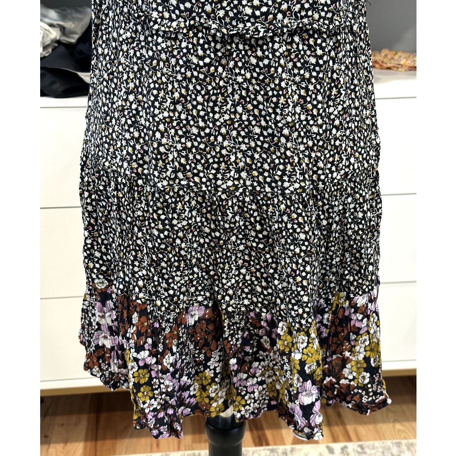 BP. BP Womens Black Sleeveless Floral Tiered Sundress MiniS NWOT Size S / US 4 / IT 40 - 6 Thumbnail