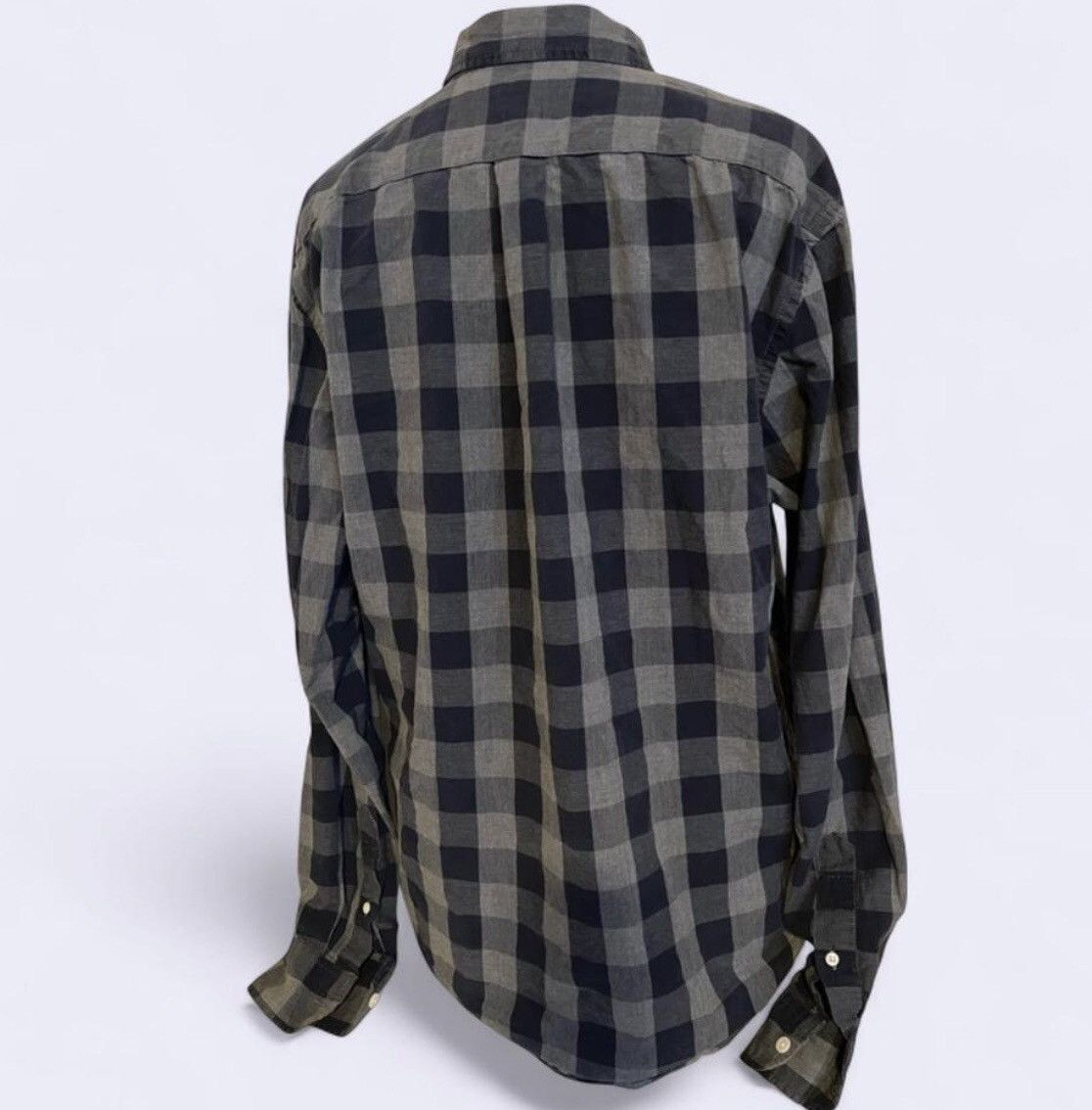 Old Navy Old Navy Button Up Shirt Slim Blue Gray Checkered Plaid Sz L Size US L / EU 52-54 / 3 - 3 Thumbnail