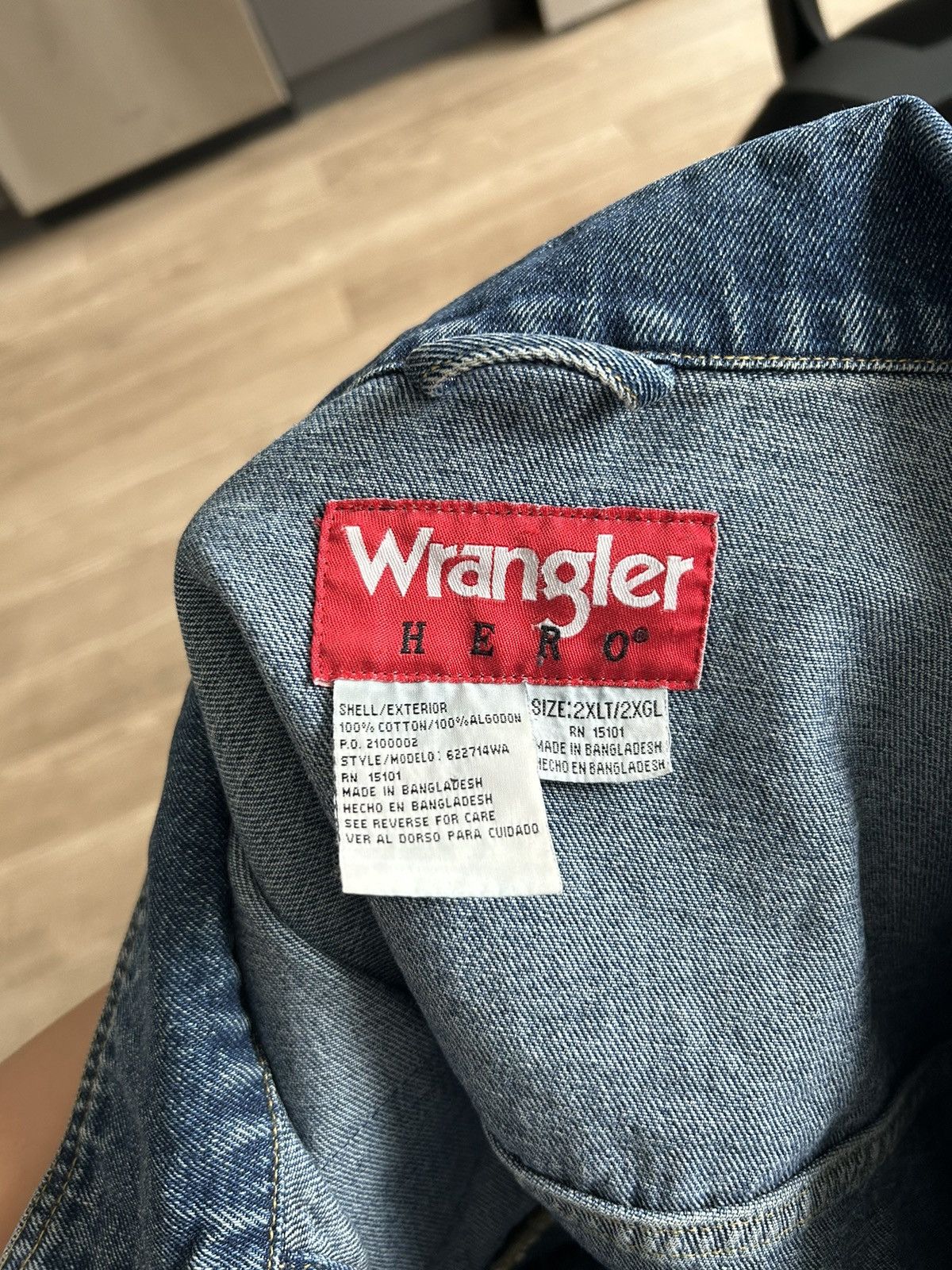 Wrangler Wrangler Hero Denim Jacket 2XLT -Dark Wash- Size US XL / EU 56 / 4 - 2 Thumbnail
