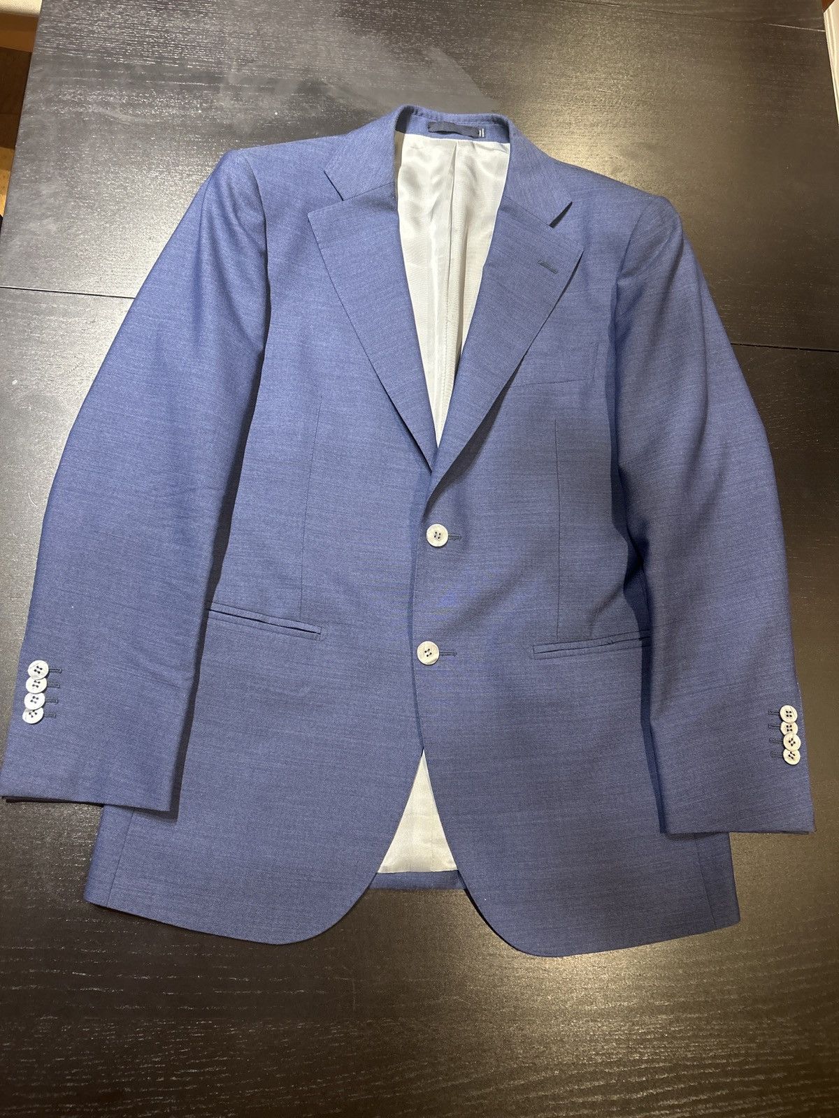 Suitsupply × Vitale Barberis Canonico Suitsupply men’s full blue suit- jacket and trousers Size 36S - 1 Thumbnail