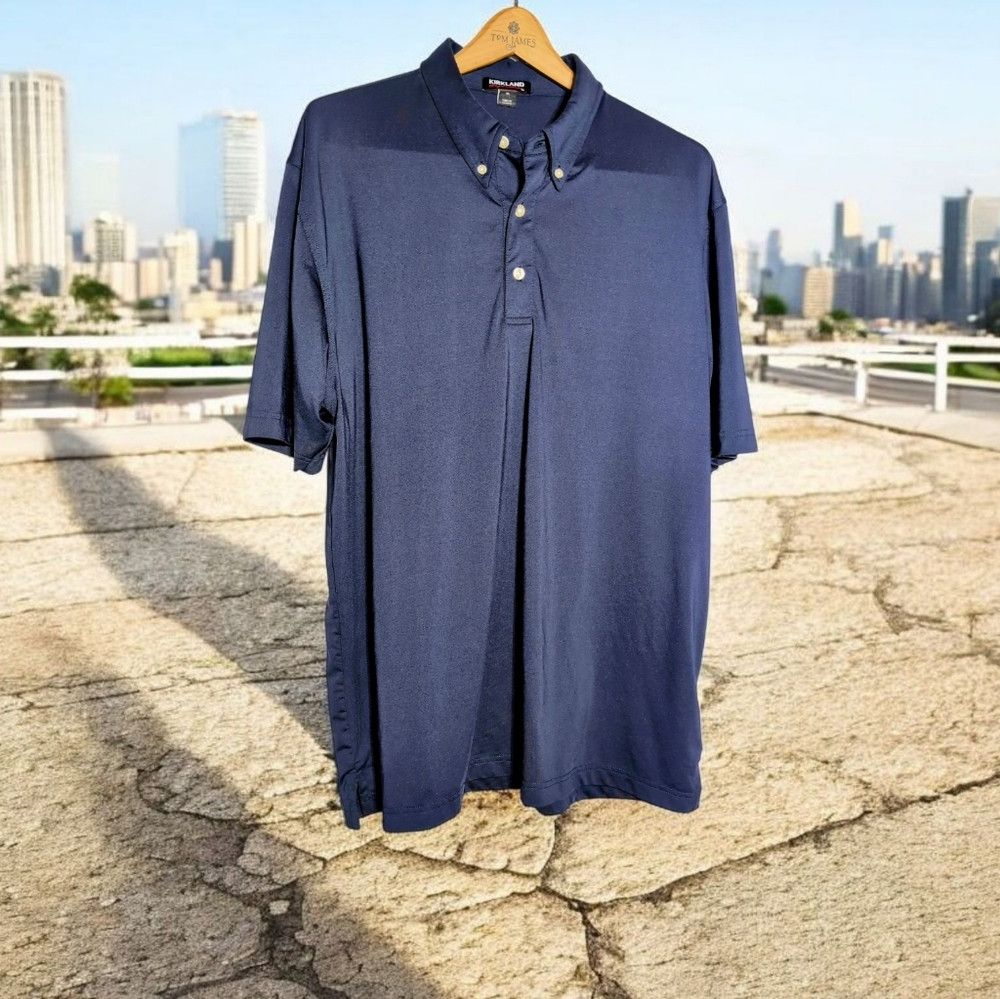 Kirkland Signature Men's Navy Blue Polo Shirt Sz XL Golf Shirt Size US XL / EU 56 / 4 - 1 Thumbnail