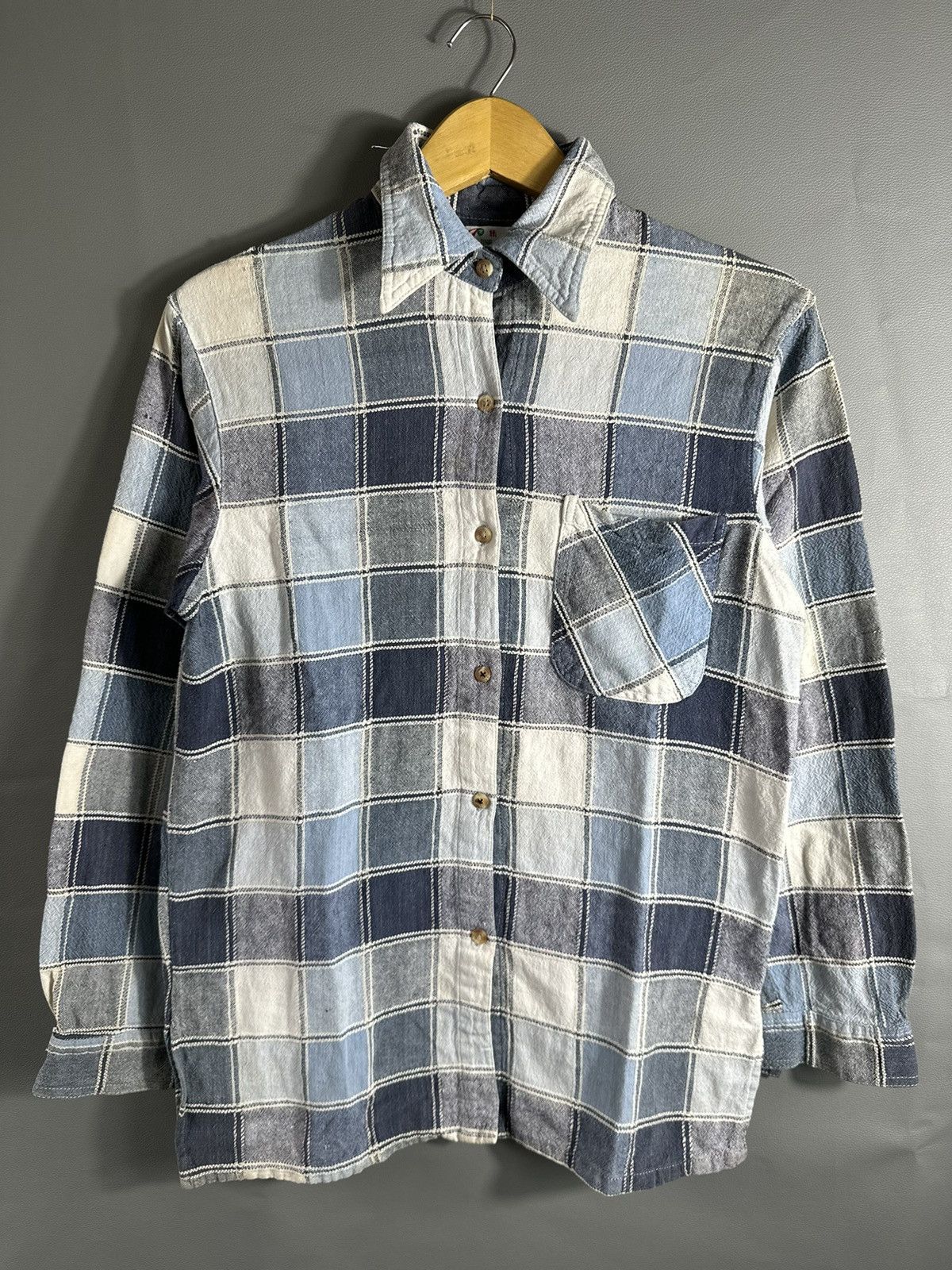 Beauty Beast 2000s PATCHWORK KAPITAL JUNYA ISSEY YOHJI STYLE SHIRT BUTTON Size US L / EU 52-54 / 3 - 1 Thumbnail
