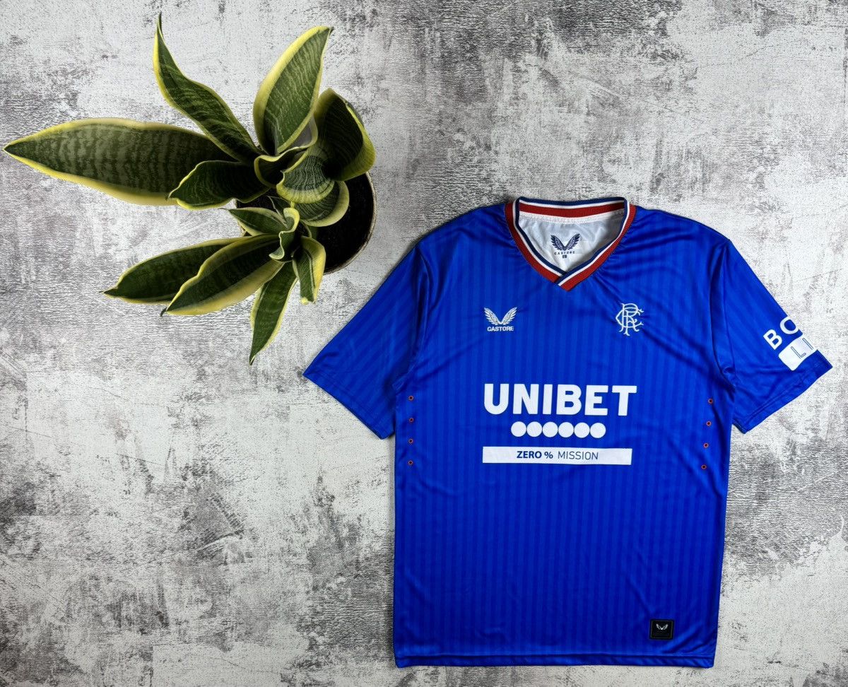 Castore Rangers Glasgow 2023/2024 Blue Home Castore Soccer Football T Shirt Jersey Kit Size US L / EU 52-54 / 3 - 1 Thumbnail