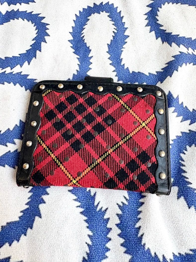Vivienne Westwood Vivienne Westwood Red rivet checkered wallet Size ONE SIZE - 2 Thumbnail