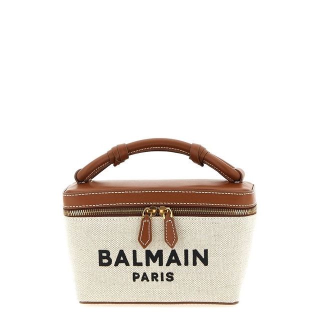 Balmain BALMAIN B-Army Brown Leather Top Handle Bag New Size ONE SIZE - 1 Thumbnail