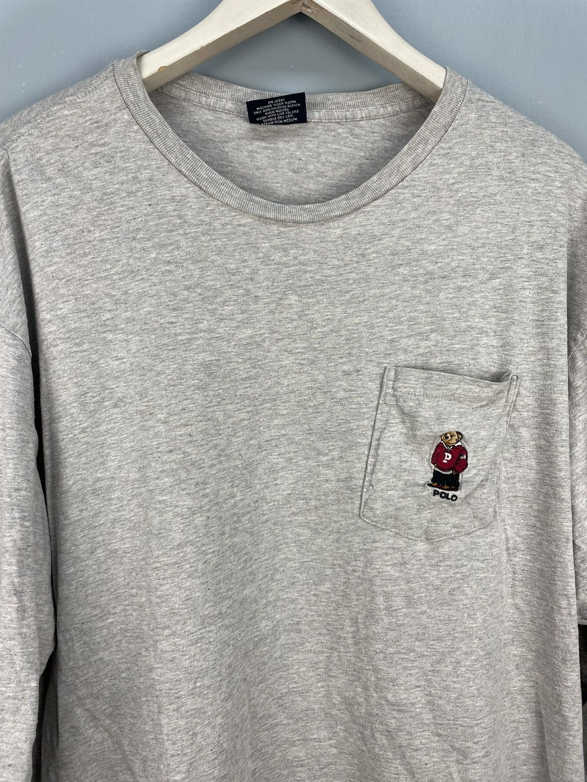 Polo Ralph Lauren Vintage 90s Polo Bear pocket tee Size US L / EU 52-54 / 3 - 3 Thumbnail