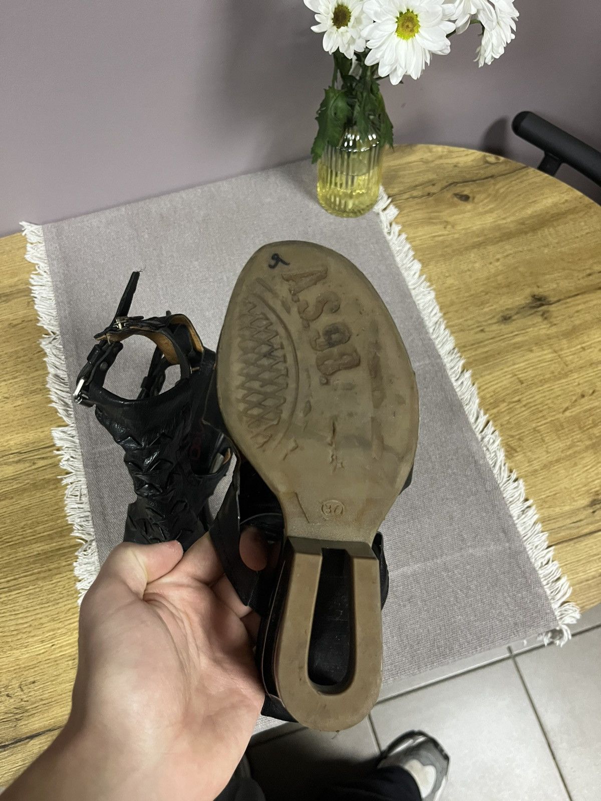 A.S.98 RARE Leather A.S 98 Avant Garde Bikkembergs Style Metal Heel Size US 7 / IT 37 - 4 Thumbnail