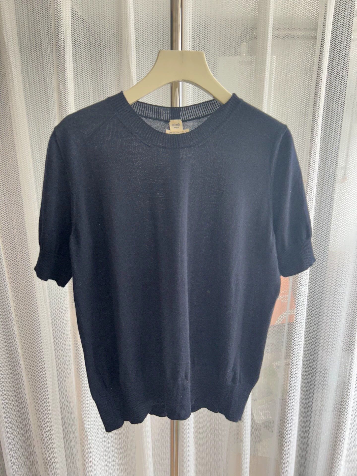 Hermes Hermes Black Knit T-Shirt 38 Size S / US 4 / IT 40 - 1 Thumbnail