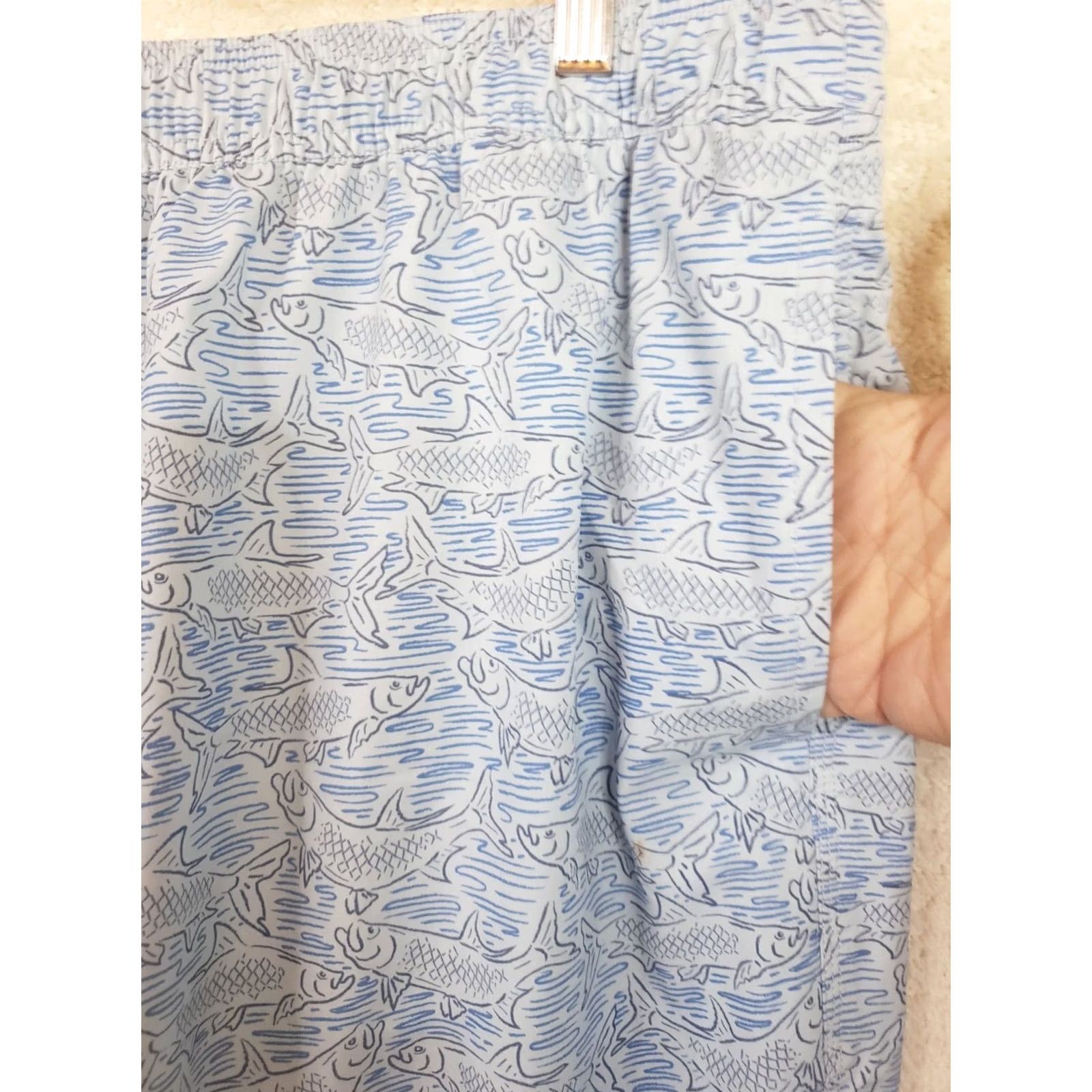 Vineyard Vines Vineyard Vines Mens Trunks Blue Lined All Over Pattern Fish Tarpon 2XL Size US 39 - 7 Thumbnail