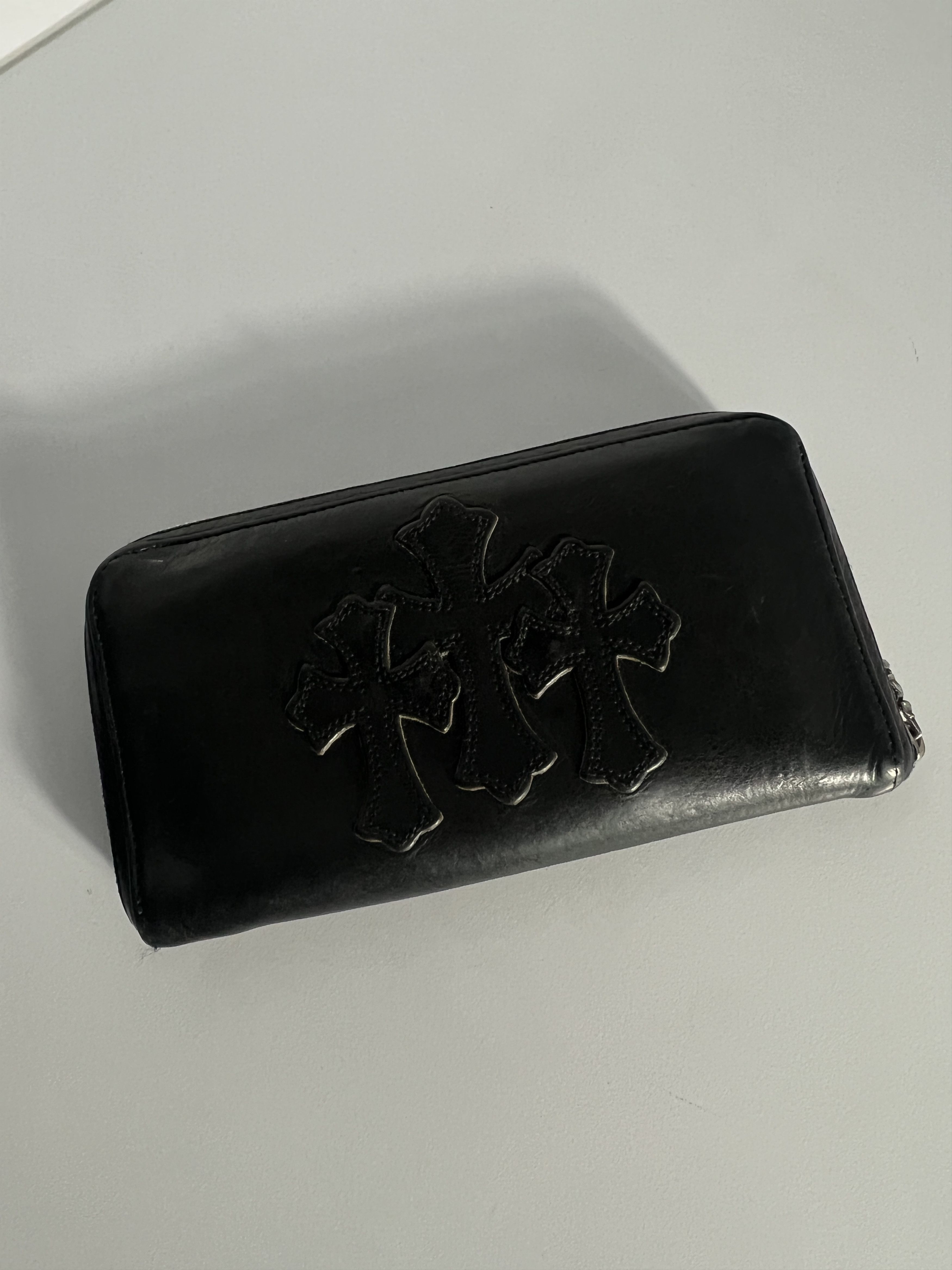 Chrome Hearts Chrome Hearts Cemetery Cross Patch Zip Wallet Black Size ONE SIZE - 2 Thumbnail