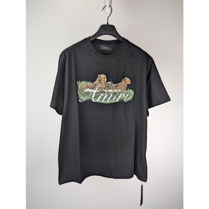 Amiri o1rshd1 Cheetah Logo-Print Cotton T-Shirt in Black Size US XXL / EU 58 / 5 - 2 Thumbnail