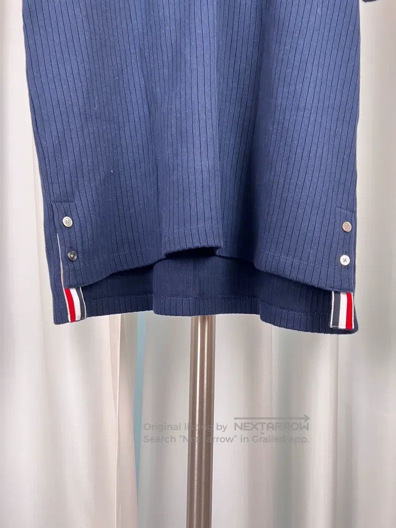 Thom Browne Thom Browne Four-stripe Collar POLO Short Sleeve Size US XXL / EU 58 / 5 - 4 Thumbnail