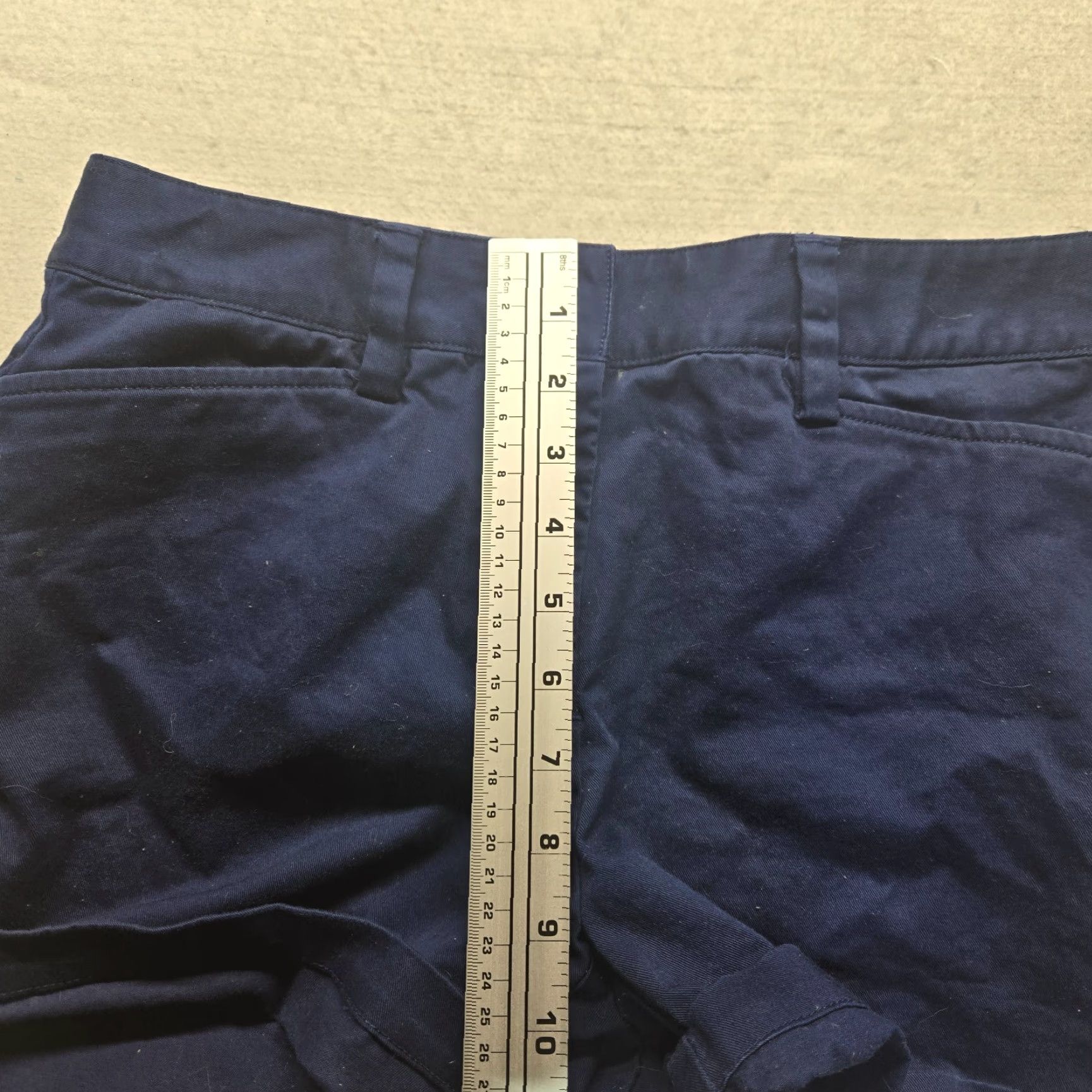 Lands' End Lands' End Chino Navy Blue Mid-Rise Stretch Cotton Twill Adult Women's Size 6 Size 30" / US 8 / IT 44 - 4 Thumbnail