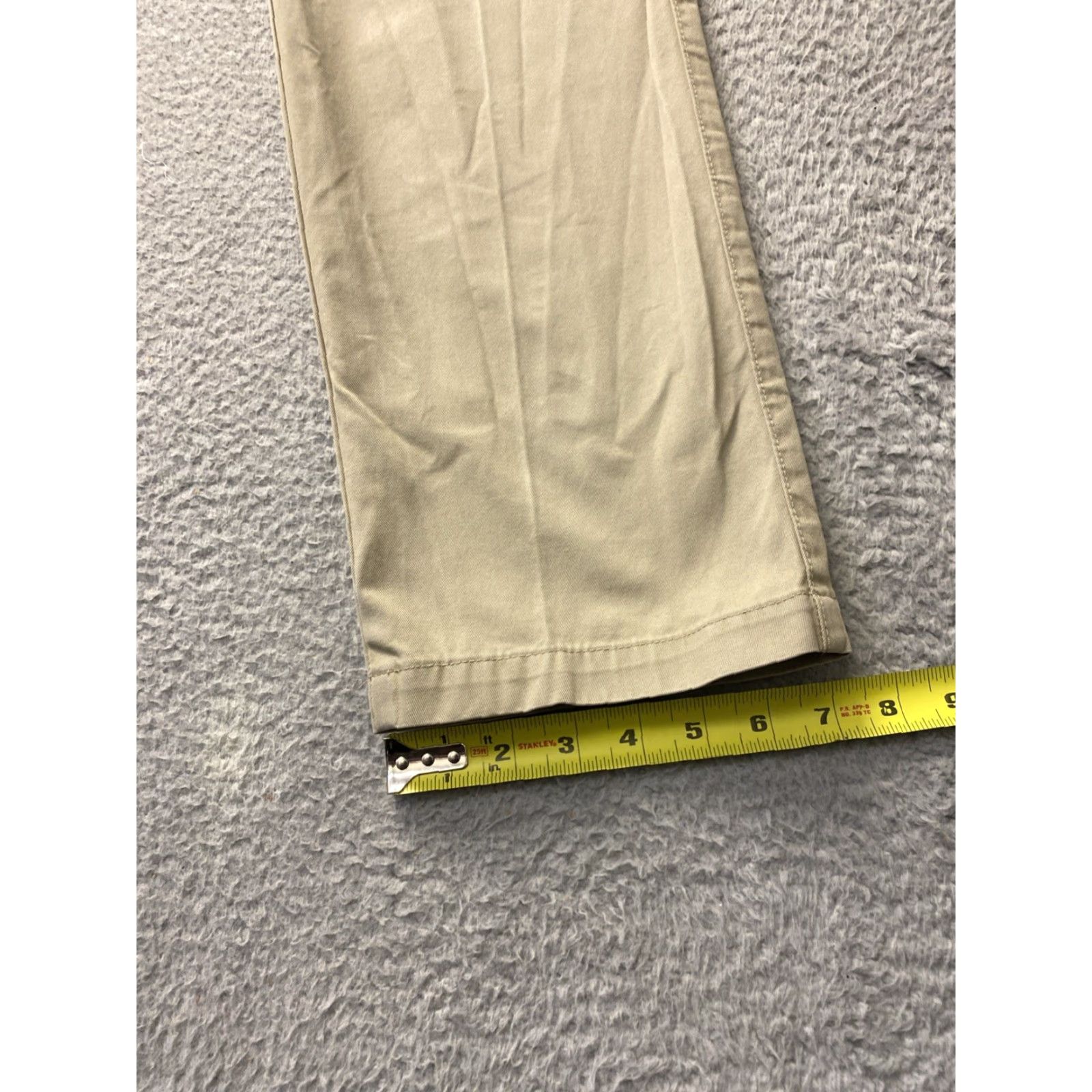 Gap GAP Men's Khaki Chino Pants Trousers 30x30 Slim Flat Front Cotton Blend Spandex Pocket Logo Button Zip Khaki" Size US 30 / EU 46 - 6 Thumbnail