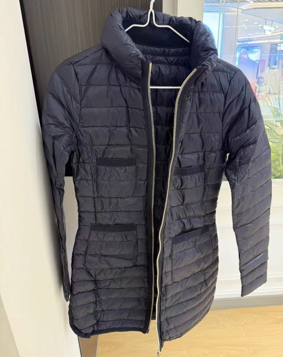 Moncler Moncler Navy Blue Mid-Length Down Jacket Size S / US 4 / IT 40 - 1 Thumbnail