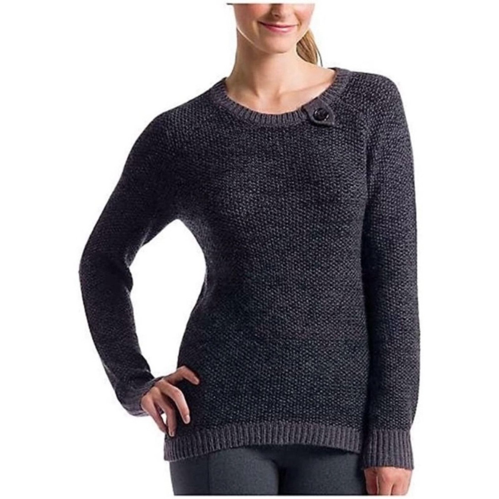 Other Lole Alpaca Blend Charcoal tight Knit Sweater crew neck Warm Size XL / US 12-14 / IT 48-50 - 1 Thumbnail