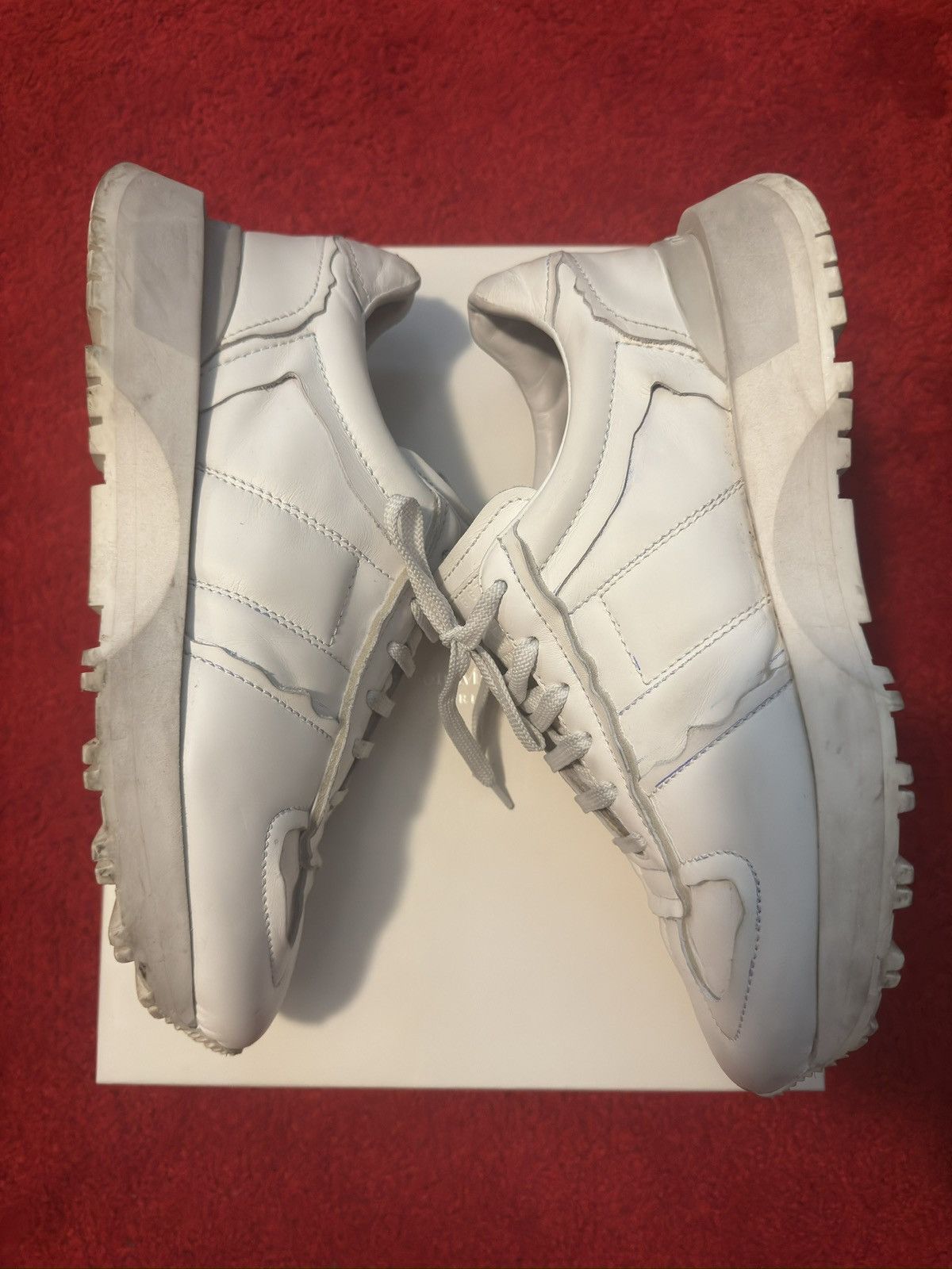 Maison Margiela Maison Margiela 50-50 Low Top White Leather Sneakers Size US 9 / EU 42 - 4 Thumbnail