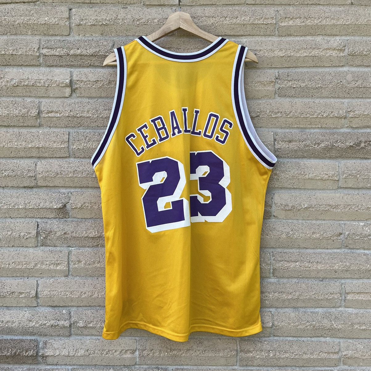 Champion × NBA × Vintage vintage 90s Champion Cedric Ceballos LA Lakers Jersey 48 XL Size US XL / EU 56 / 4 - 2 Thumbnail