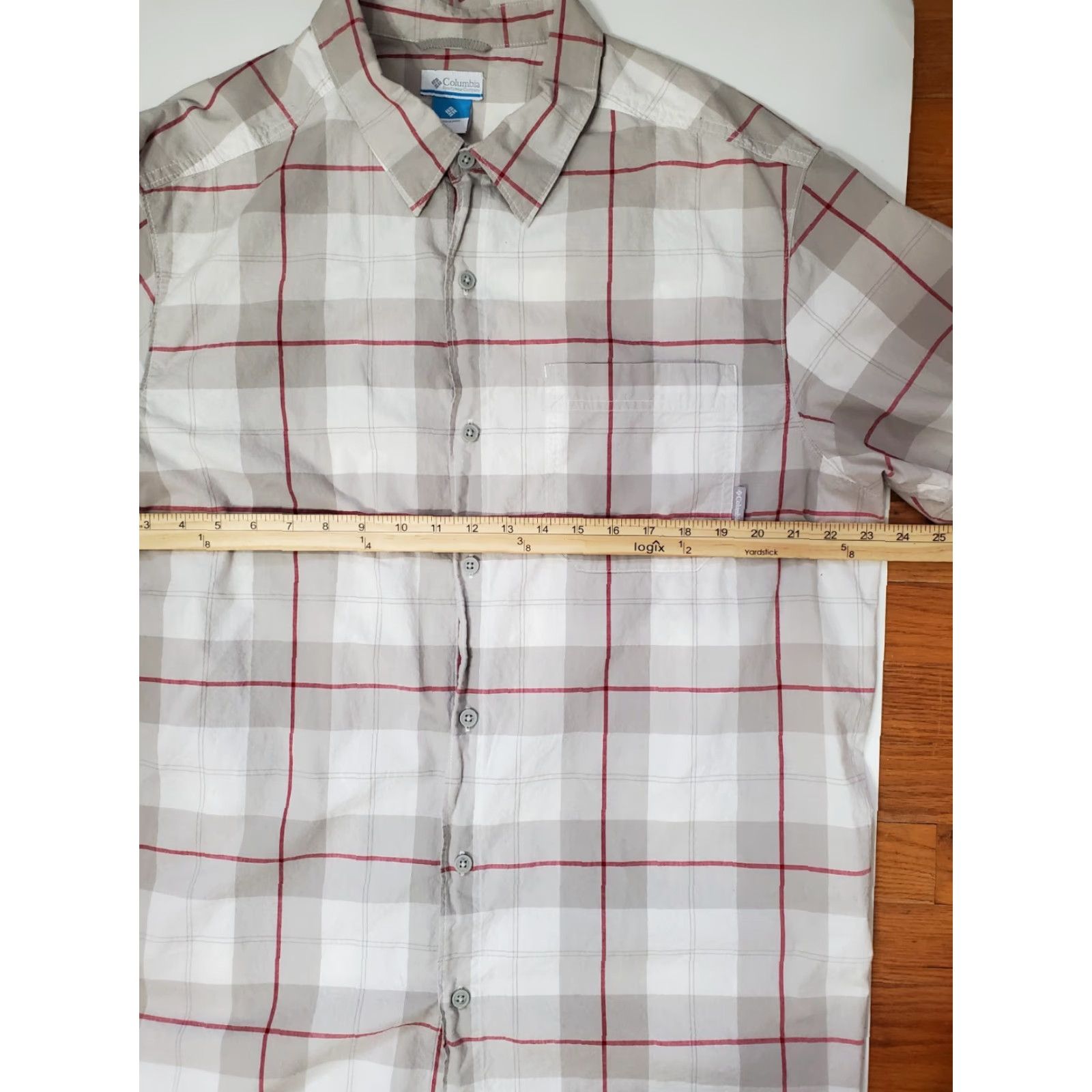 Vintage Columbia Shirt Men's XL Plaid Button-Up Short Sleeve Cotton Pocketed Regular Fit Green Outdoors 90s? Size US XL / EU 56 / 4 - 2 Thumbnail