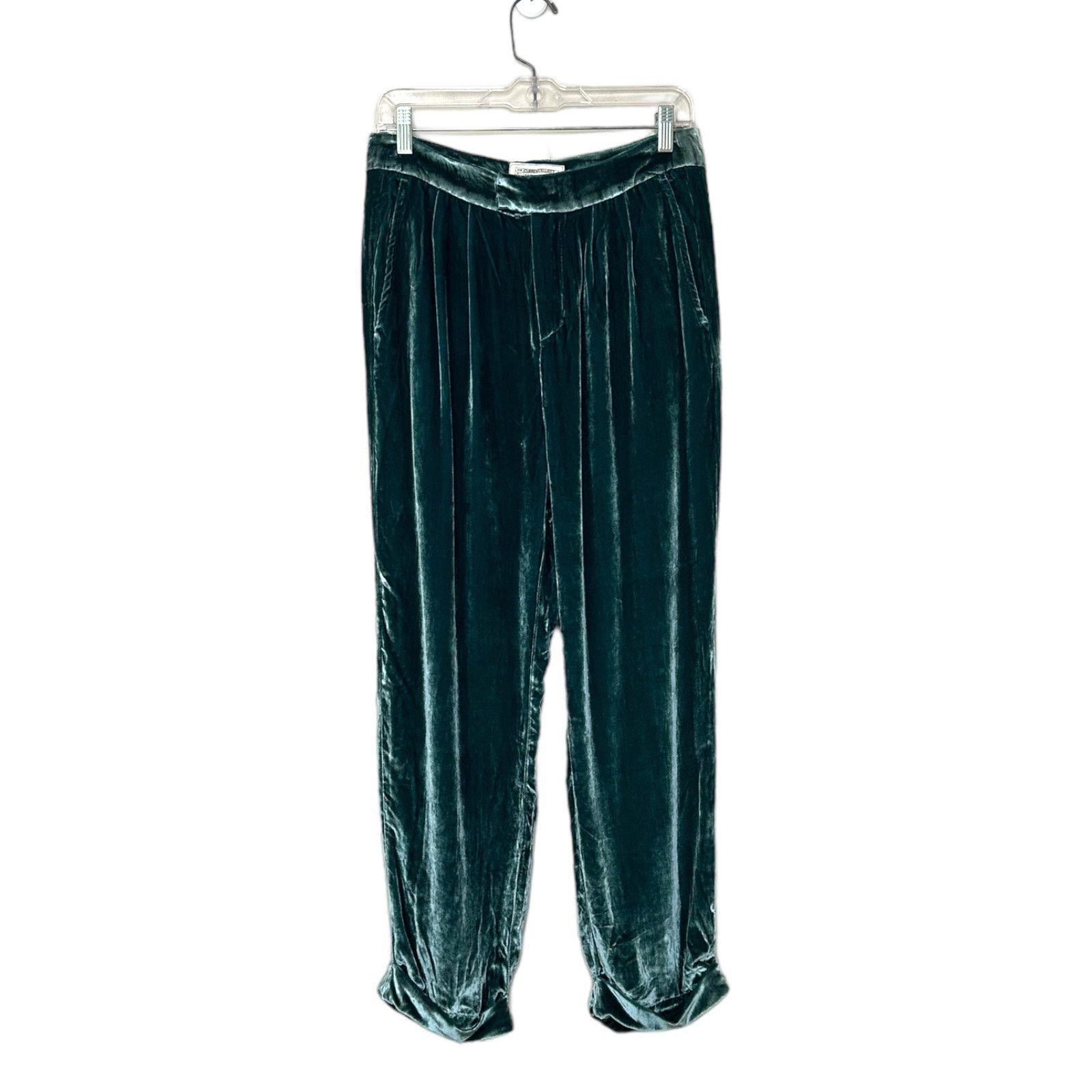 Current/Elliot Current Elliot velvet pleated high waist pants size 1- US 4 Size 27" / US 4 / IT 40 - 1 Thumbnail