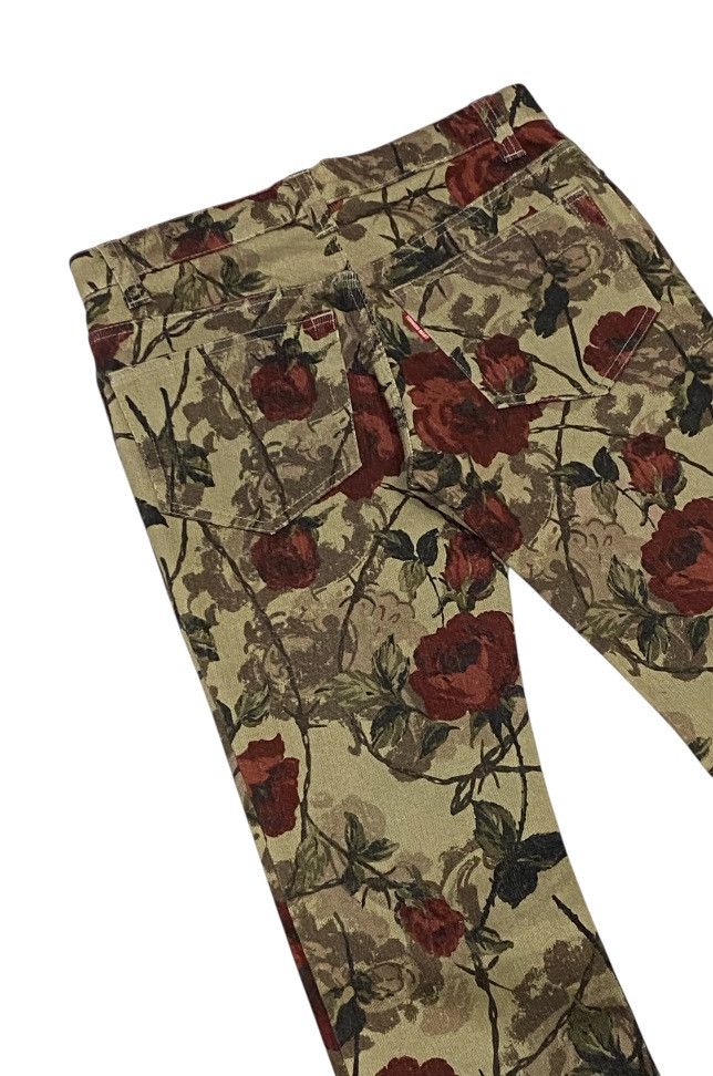 Tornado Mart 💃 Tornado Mart Japan Flare Printed Flower Stretch Jeans Size 28" / US 6 / IT 42 - 6 Thumbnail
