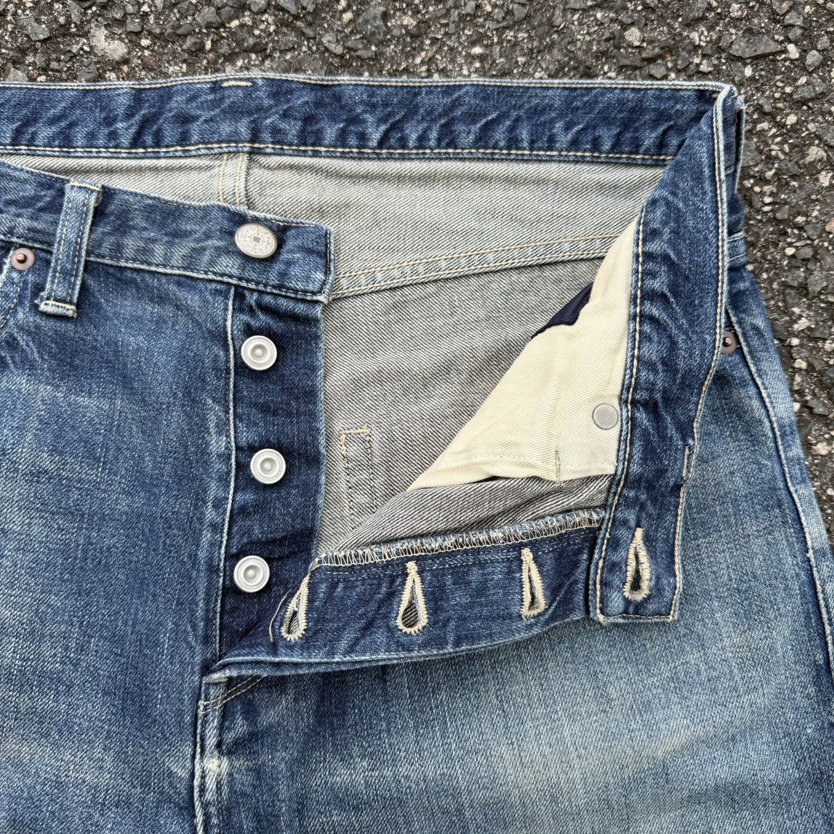 Japanese Brand VINTAGE YUNAHICA BUTTON FLY DENIM RIPPEP JEANS PANT Size US 33 - 7 Thumbnail
