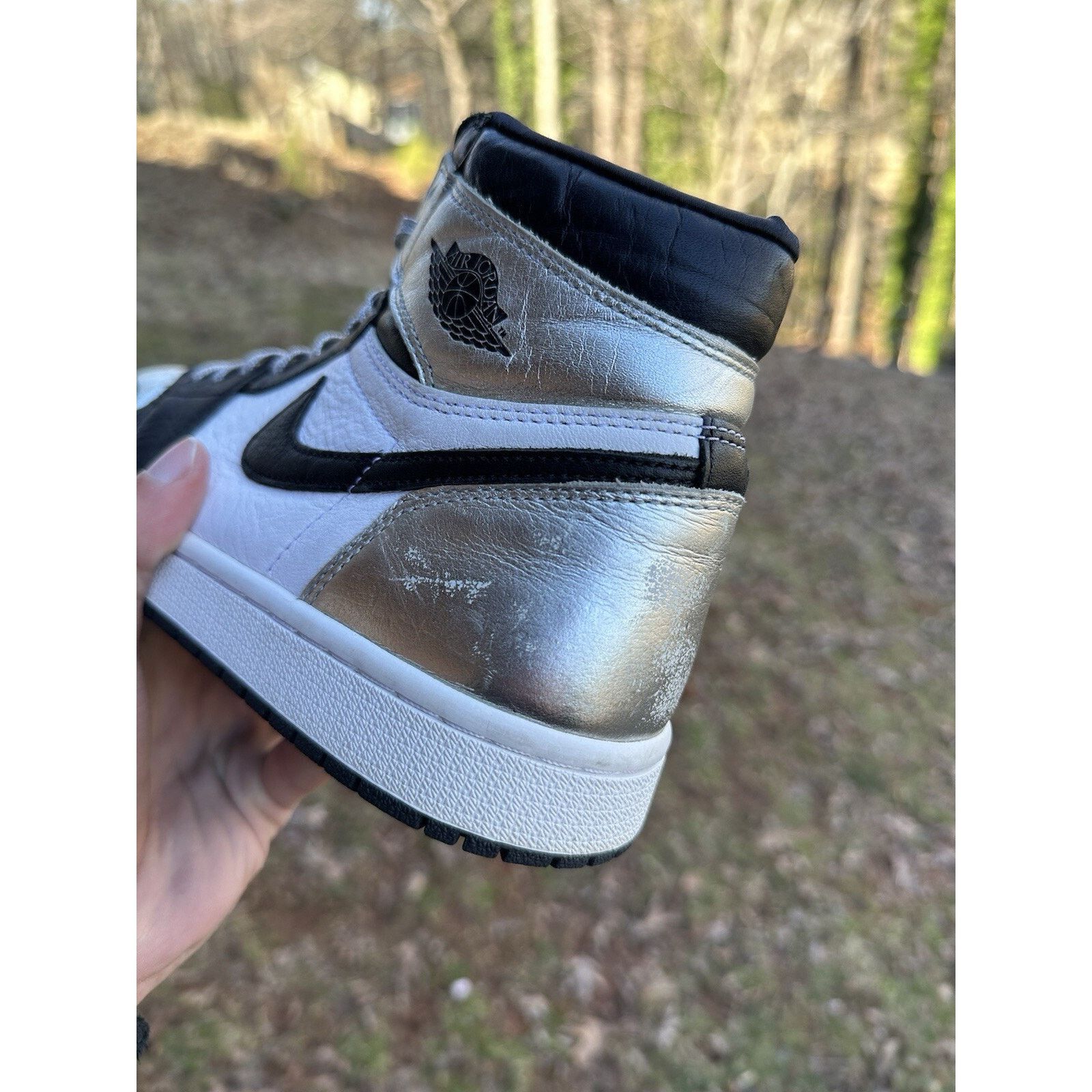 Jordan Brand Jordan 1 High OG Metallic Silver W - Size 8w/6.5m Size US 8 / IT 38 - 8 Thumbnail