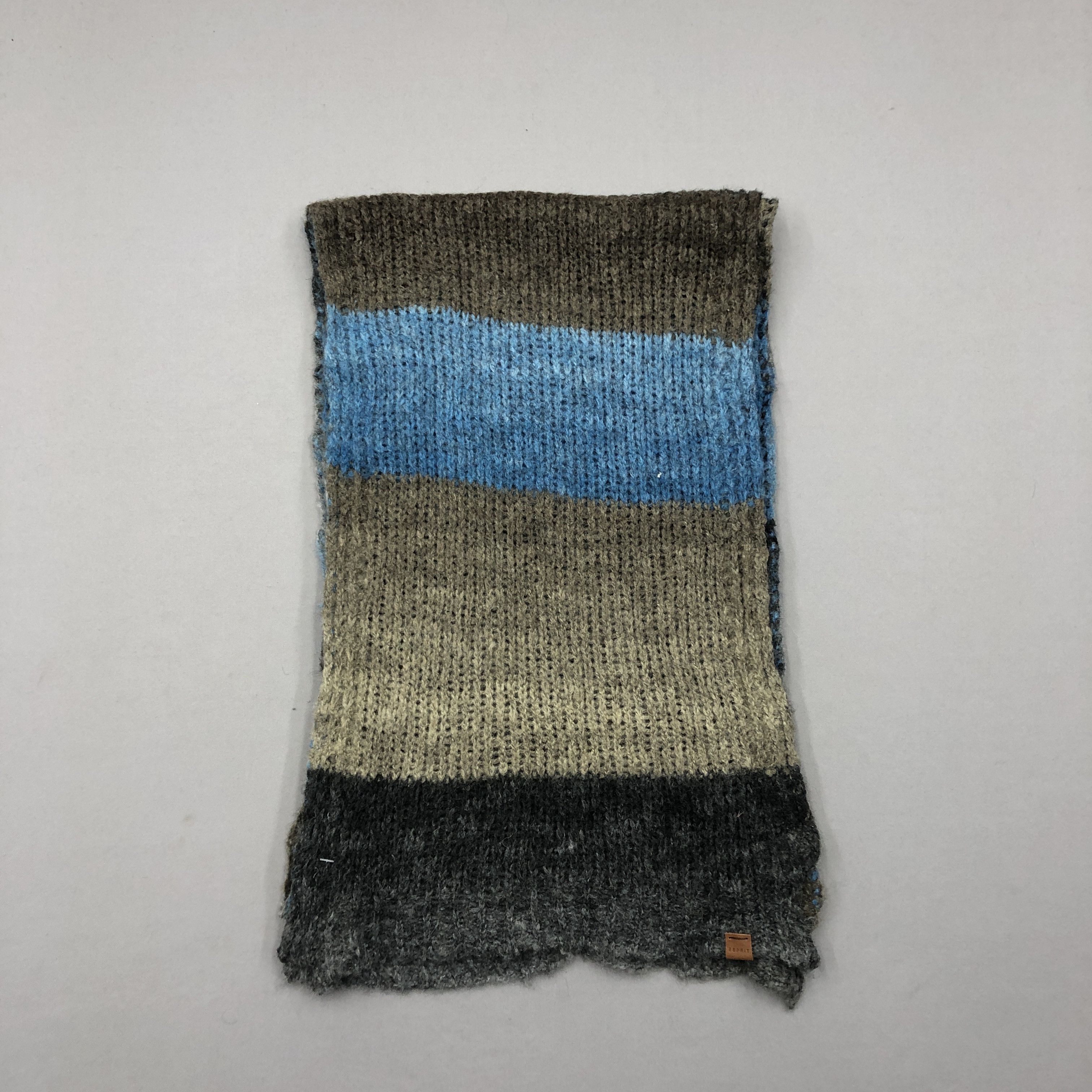 ESPIRIT Vintage Espirit Scarf Ribbed Cable Knitted Wool Scarves Size ONE SIZE - 2 Thumbnail