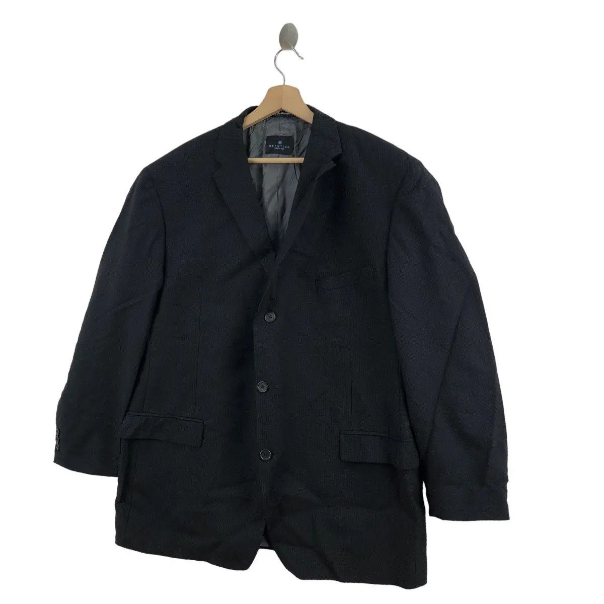Kenneth Cole Vtg KENNETH COLE REACTION Collection Black Blazer Sport Coat Size 44R - 4 Thumbnail
