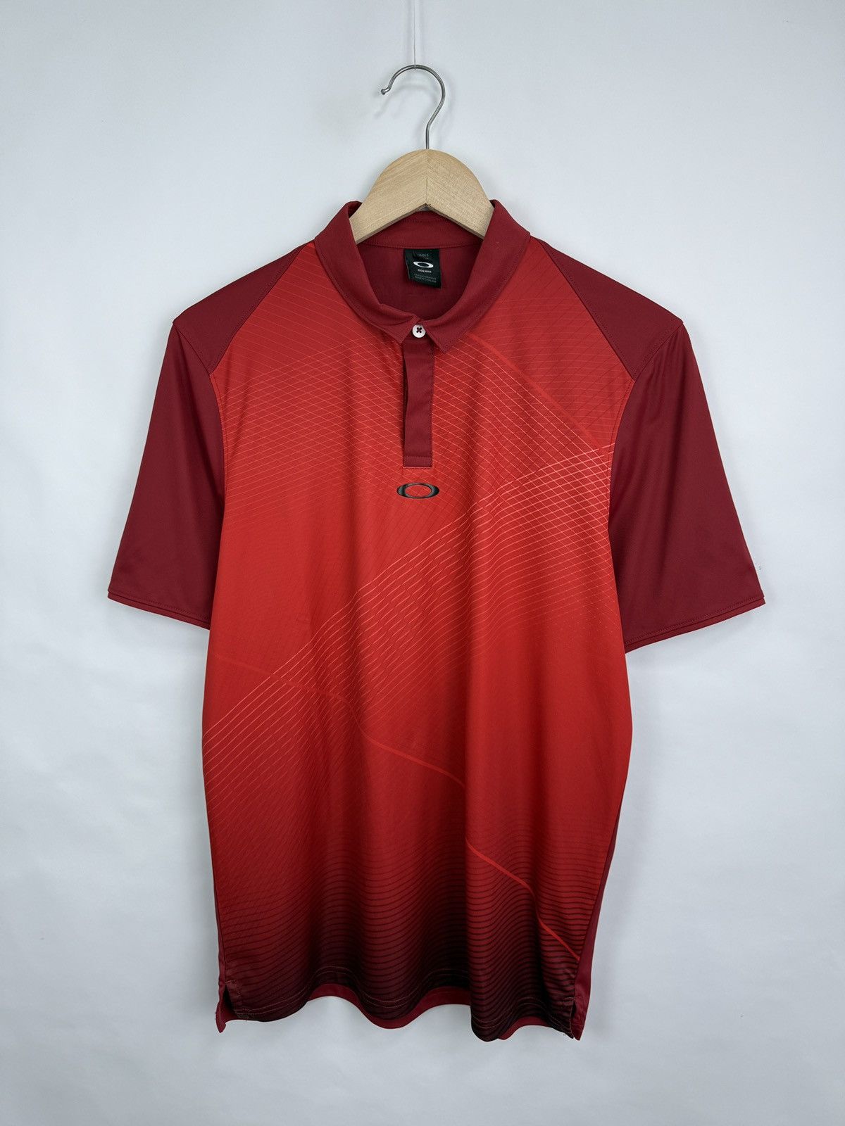 Oakley 🇺🇸 Vintage Y2K Oakley Polo T-Shirt Rare Hype Asymmetrical Art Size US M / EU 48-50 / 2 - 3 Thumbnail