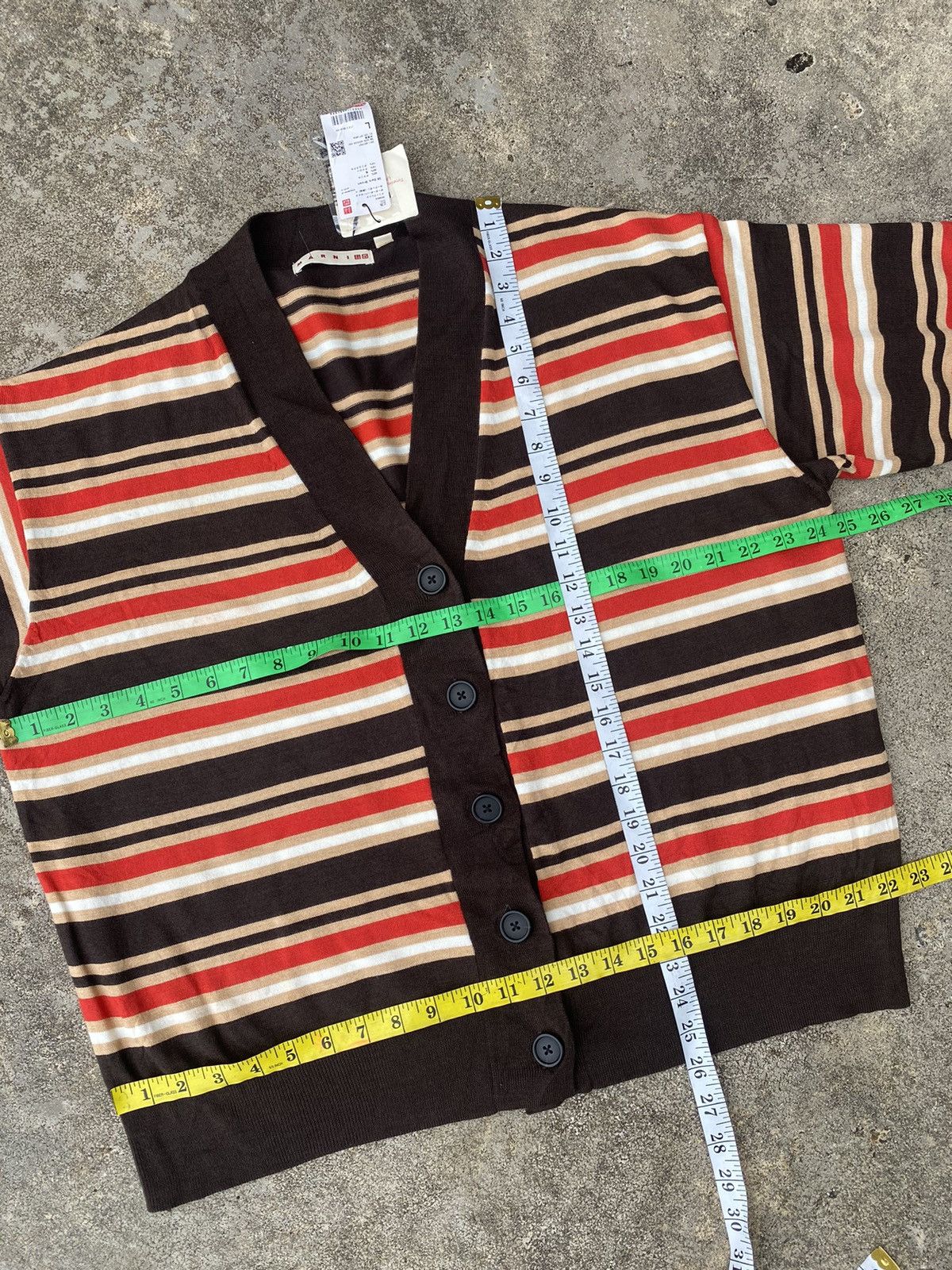 Marni × Uniqlo Uniqlo x Marni Blend Striped Sweater Cardigan Size US L / EU 52-54 / 3 - 7 Thumbnail