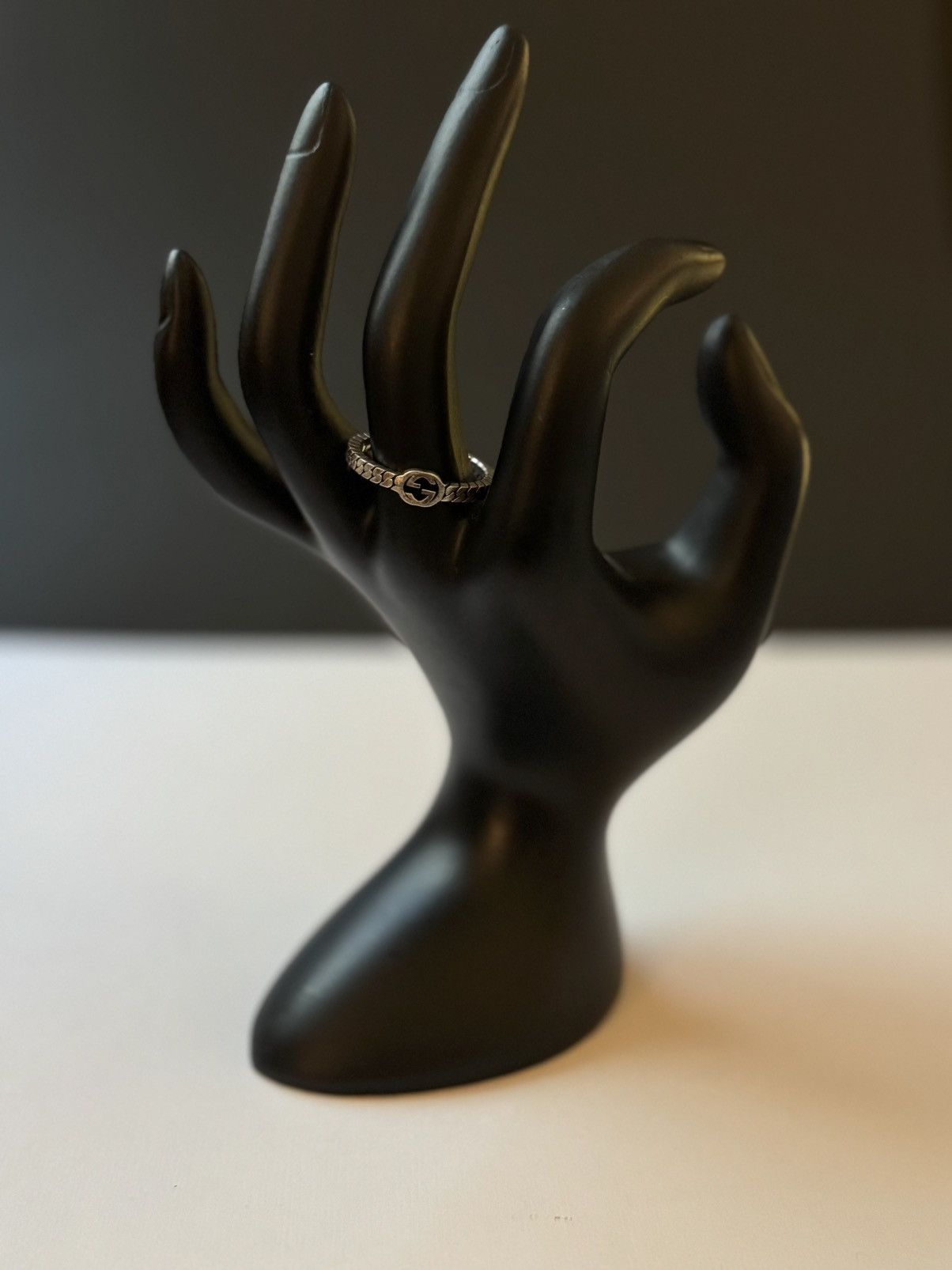 Gucci Gucci .925 Silver Thin Link Ring Size ONE SIZE - 9 Thumbnail
