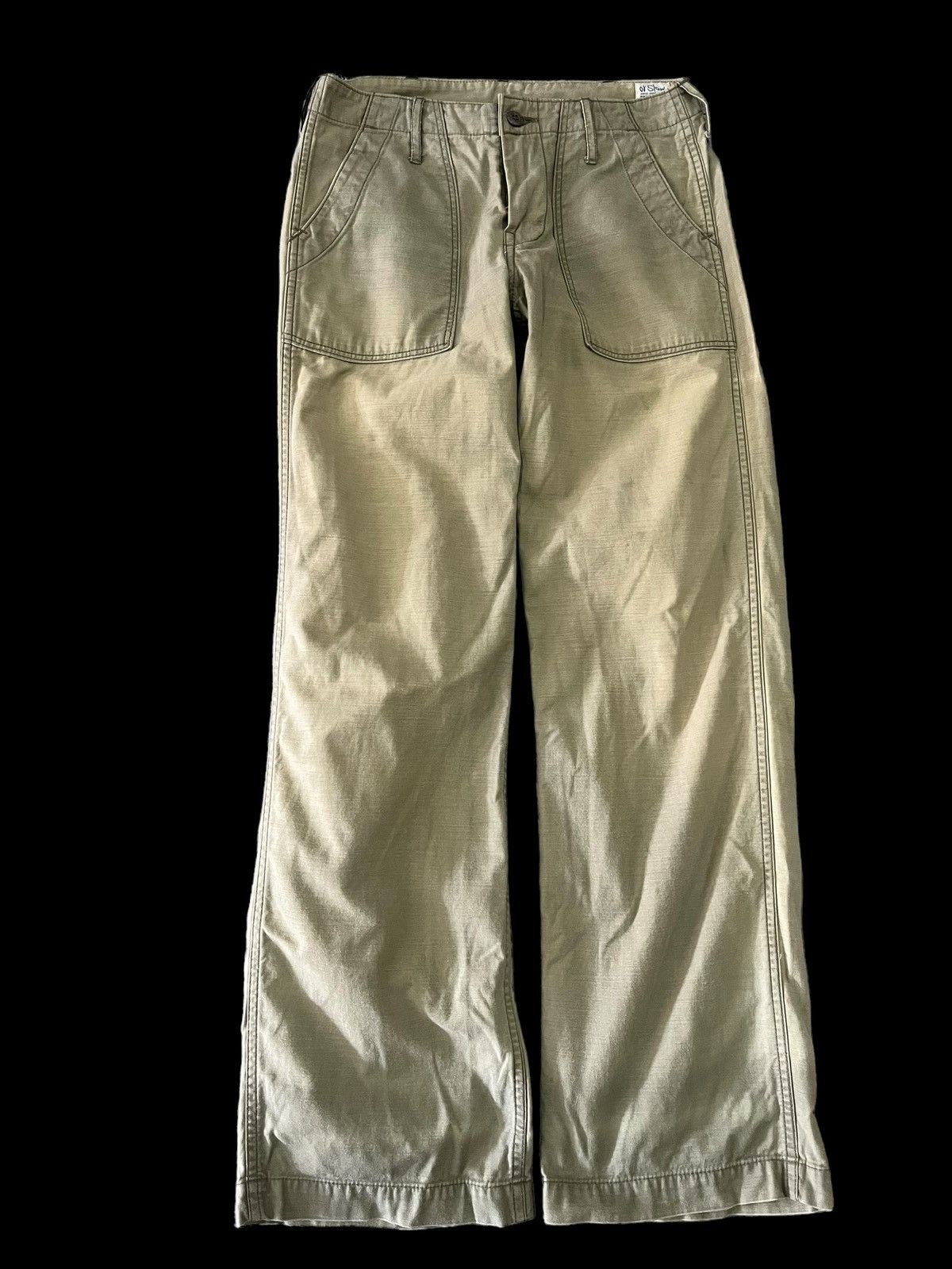 image of Archival Clothing x Orslow A Pair Vintage Faded Orslow Military Pants In 29 X 30 Inches in Olive