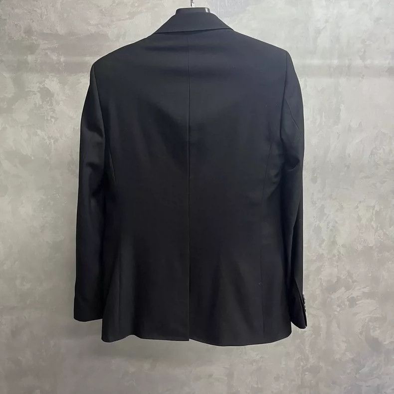 Givenchy Givenchy Givenchy Black Perforated Wool Suit Jacket -2507 Size US L / EU 52-54 / 3 - 3 Thumbnail