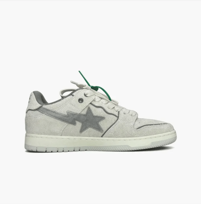 Bape BAPE Bapesta Low "Light Grey" / "Grey Suede Star" Size US 9 / EU 42 - 3 Thumbnail