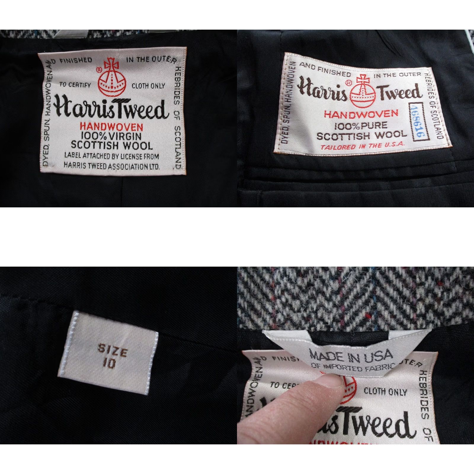Harris Tweed Harris Tweed Jacket Womens 10 Gray Wool Tweed Blazer Business Suit Jacket, Regular, Gray, 10, Womens Size L / US 10 / IT 46 - 8 Thumbnail