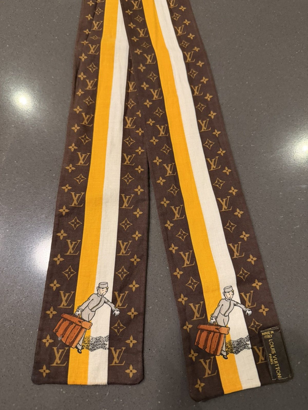 Louis Vuitton LOUIS VUITTON Limited Edition YELLOW GROOM Scarf Bandeau Size ONE SIZE - 4 Thumbnail