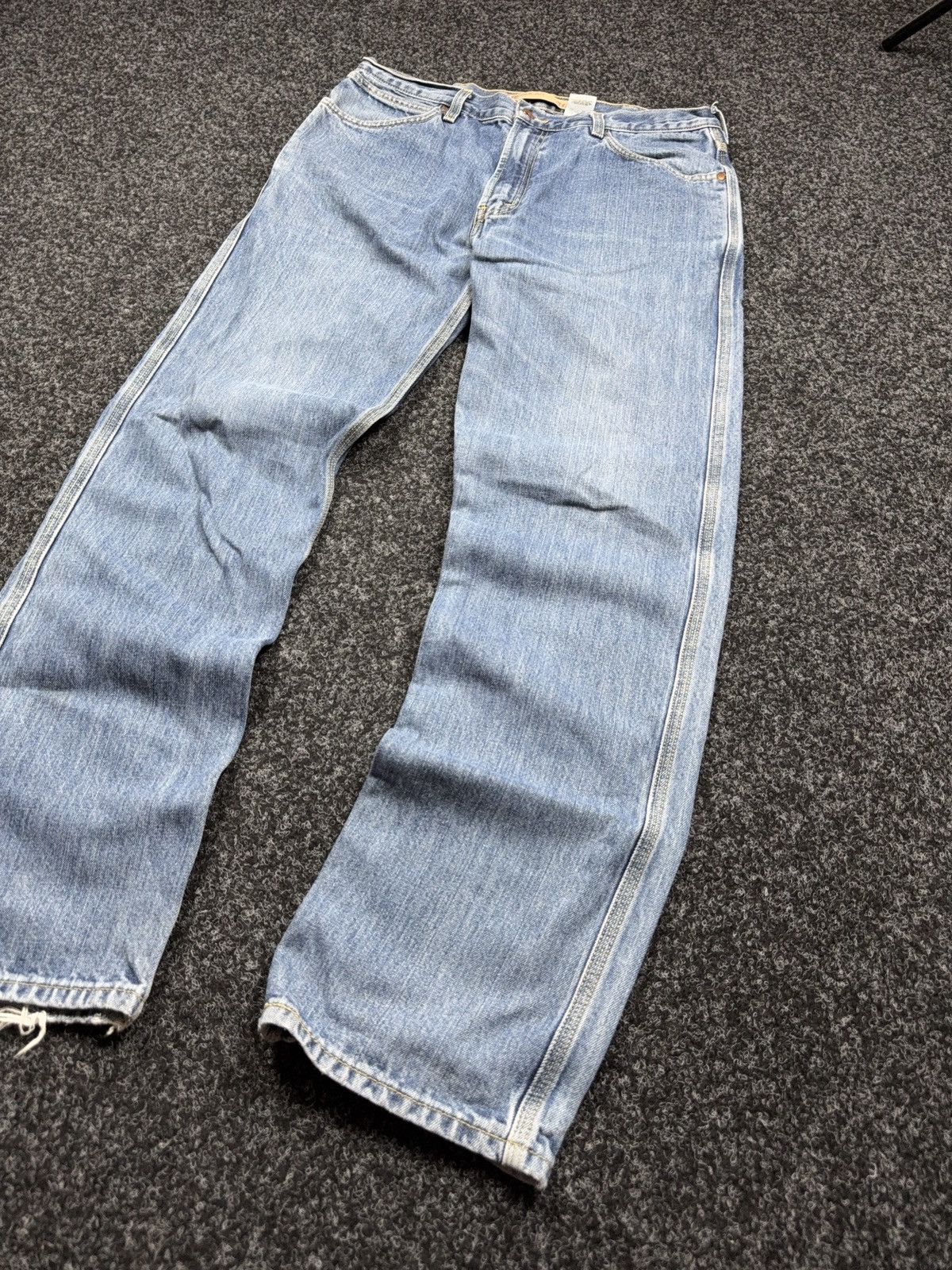 Levi's Retro 00s Levi’s 505 USA Regular Fit Light Wash Denim Jeans Size US 36 / EU 52 - 3 Thumbnail