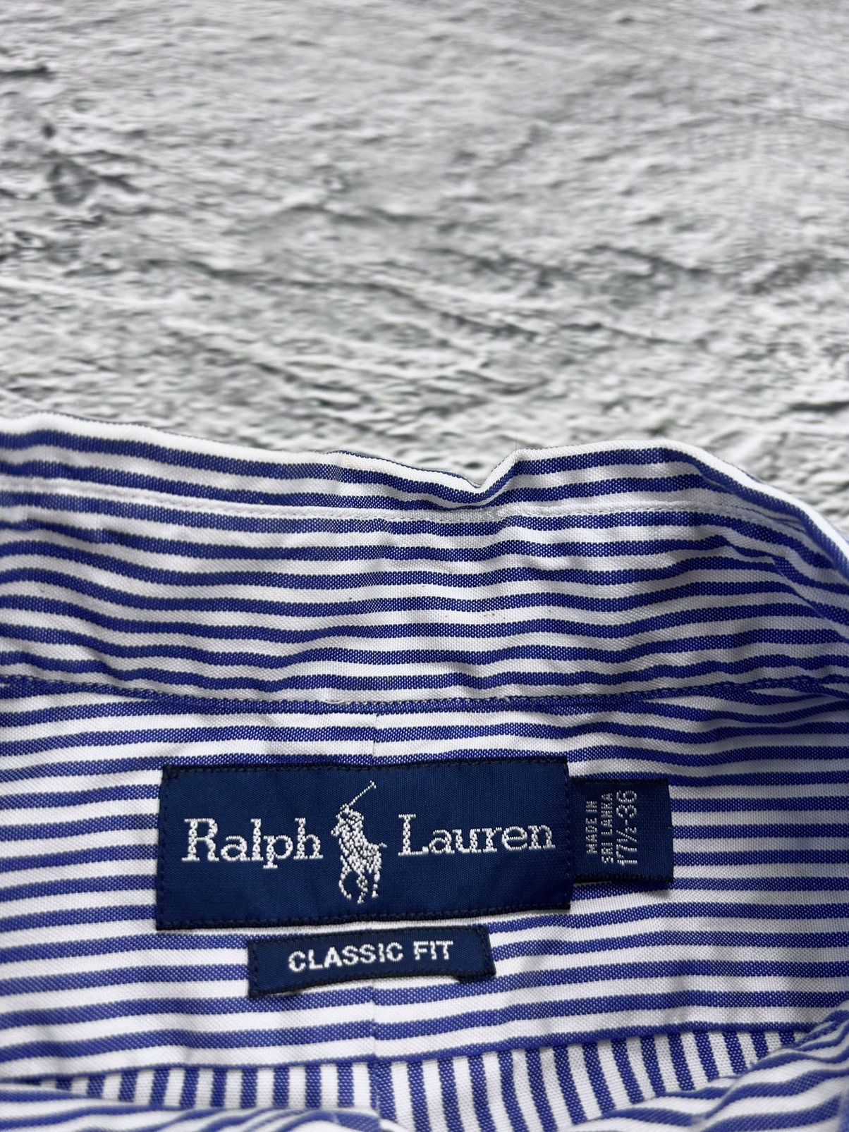 Polo Ralph Lauren × Ralph Lauren × Vintage Polo Ralph Lauren shirt button up longsleeve blue striped Size US L / EU 52-54 / 3 - 3 Thumbnail