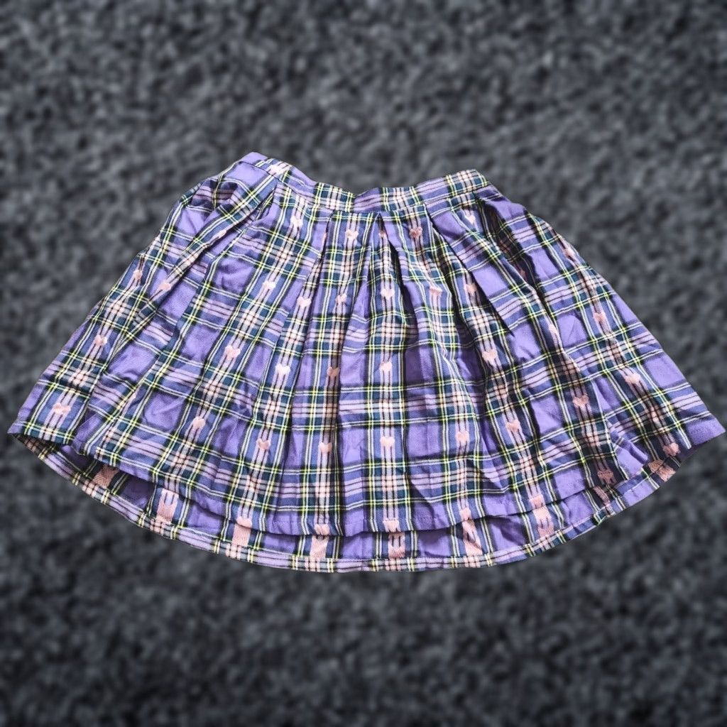 Hot Topic HOT TOPIC Skirt Mini Purple Plaid S Women Short Casual Party/Cocktail Buckle Vintage No Size 28" / US 6 / IT 42 - 1 Thumbnail