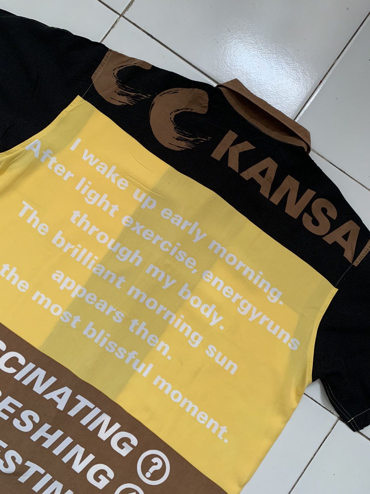 Japanese Brand × Kansai Yamamoto vintage 90’s kansai yamamoto poem rayon shirt Size US M / EU 48-50 / 2 - 4 Thumbnail