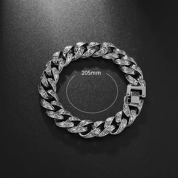 NO ID 21cm Engraved Cuban Bracelet Size ONE SIZE - 2 Thumbnail