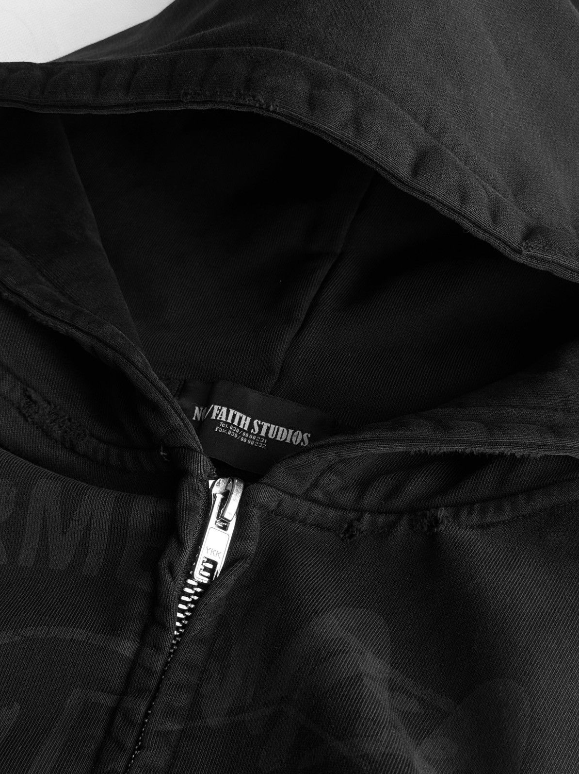 No Faith Studios NFS ZIP JACKET Washed Black Zip Up Hoodie no faith Studios Size US S / EU 44-46 / 1 - 14 Thumbnail